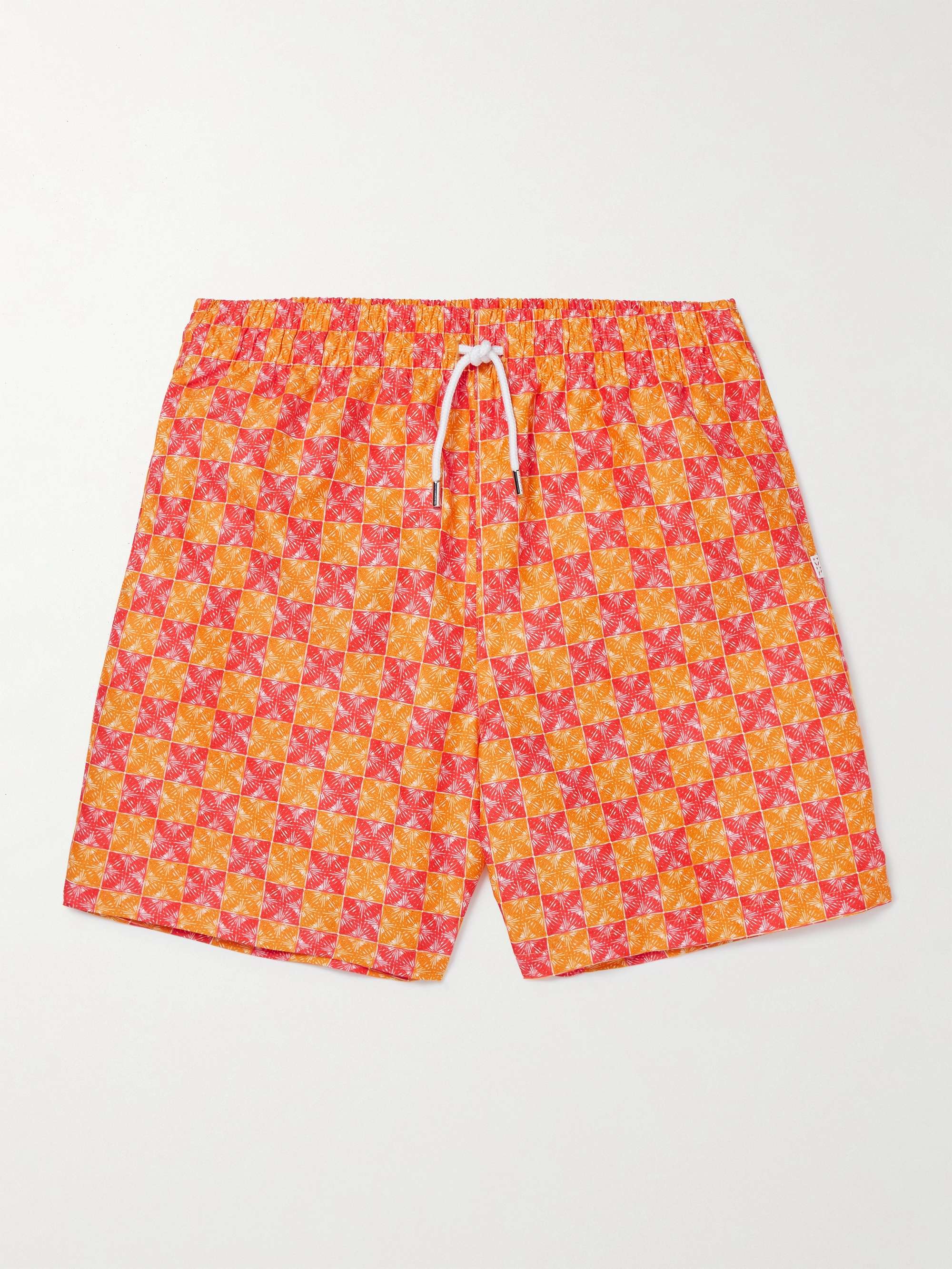DEREK ROSE Mid-Length Printed Swim Shorts for Men | MR PORTER