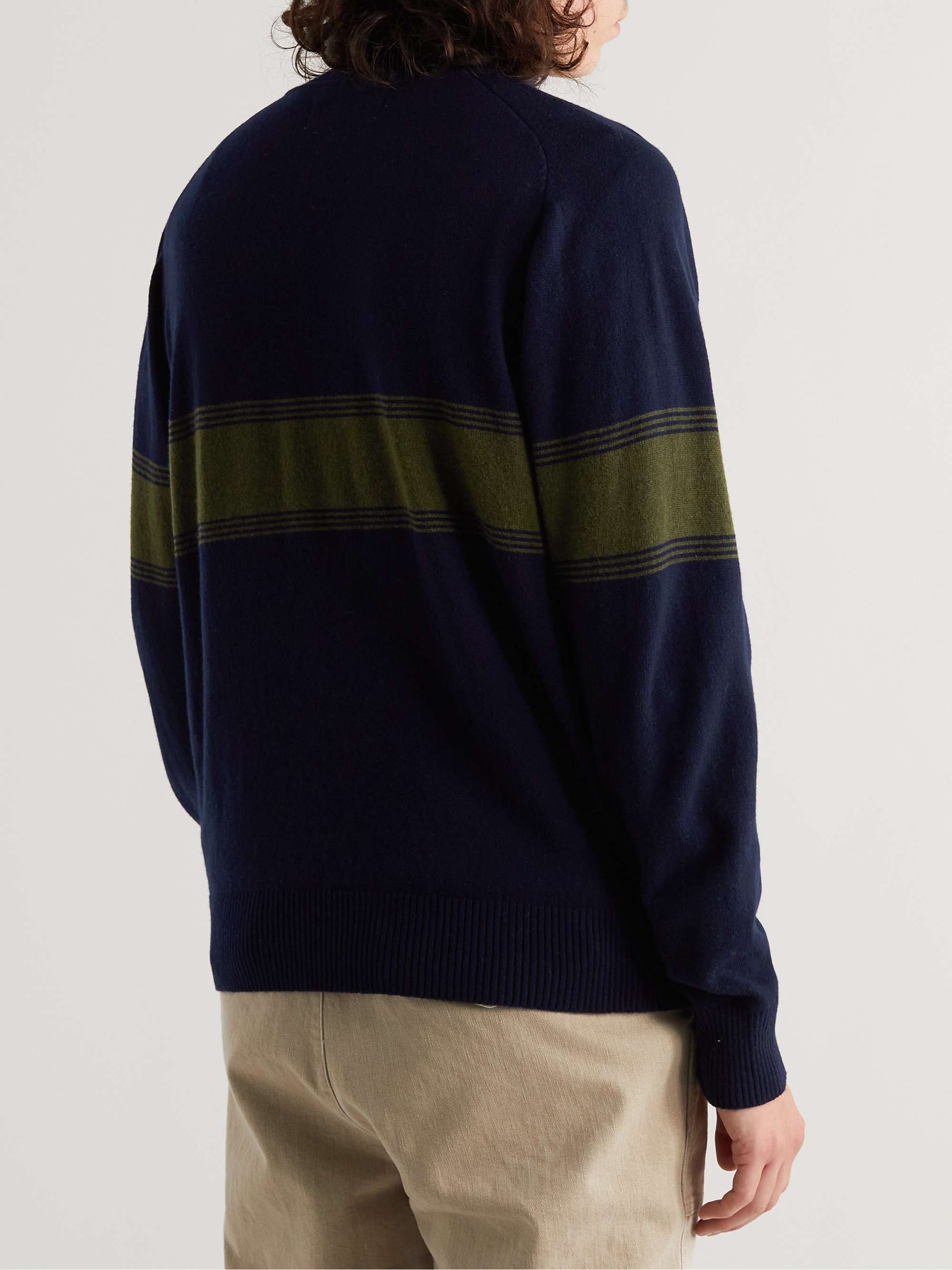 ANONYMOUS ISM Striped Wool Rollneck Sweater for Men | MR PORTER