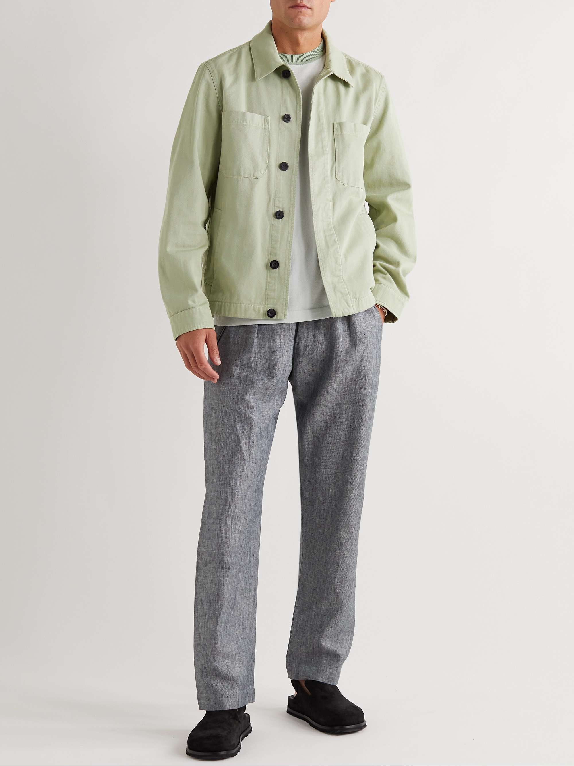 MR P. Garment-Dyed Cotton-Twill Overshirt for Men | MR PORTER