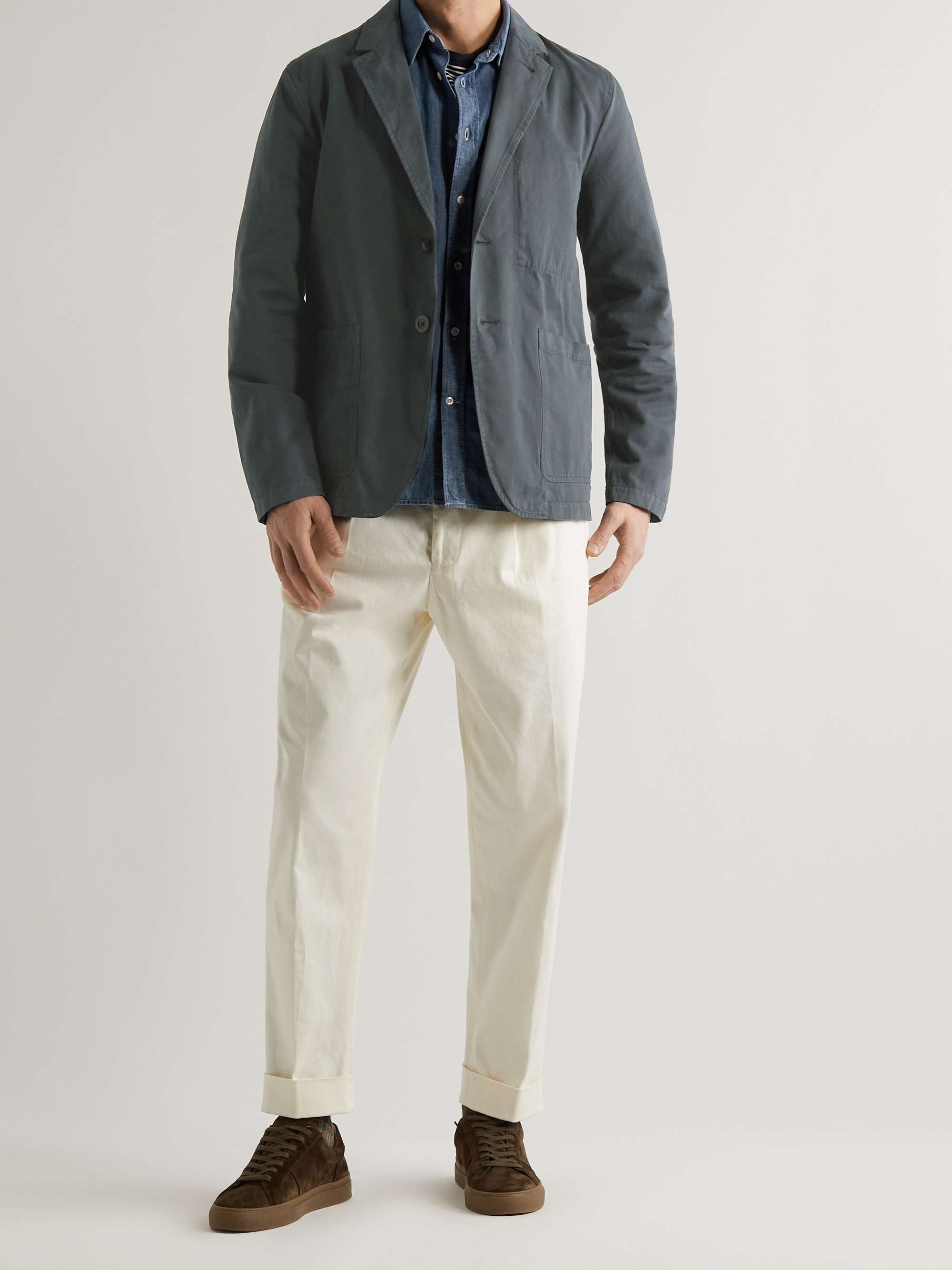 MR P. Garment-Dyed Organic Cotton-Twill Blazer for Men | MR PORTER