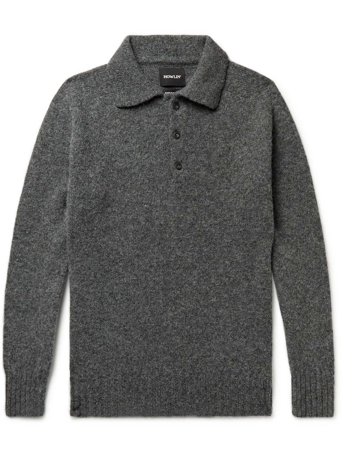 Ghost Pressure Brushed-Wool Polo Shirt