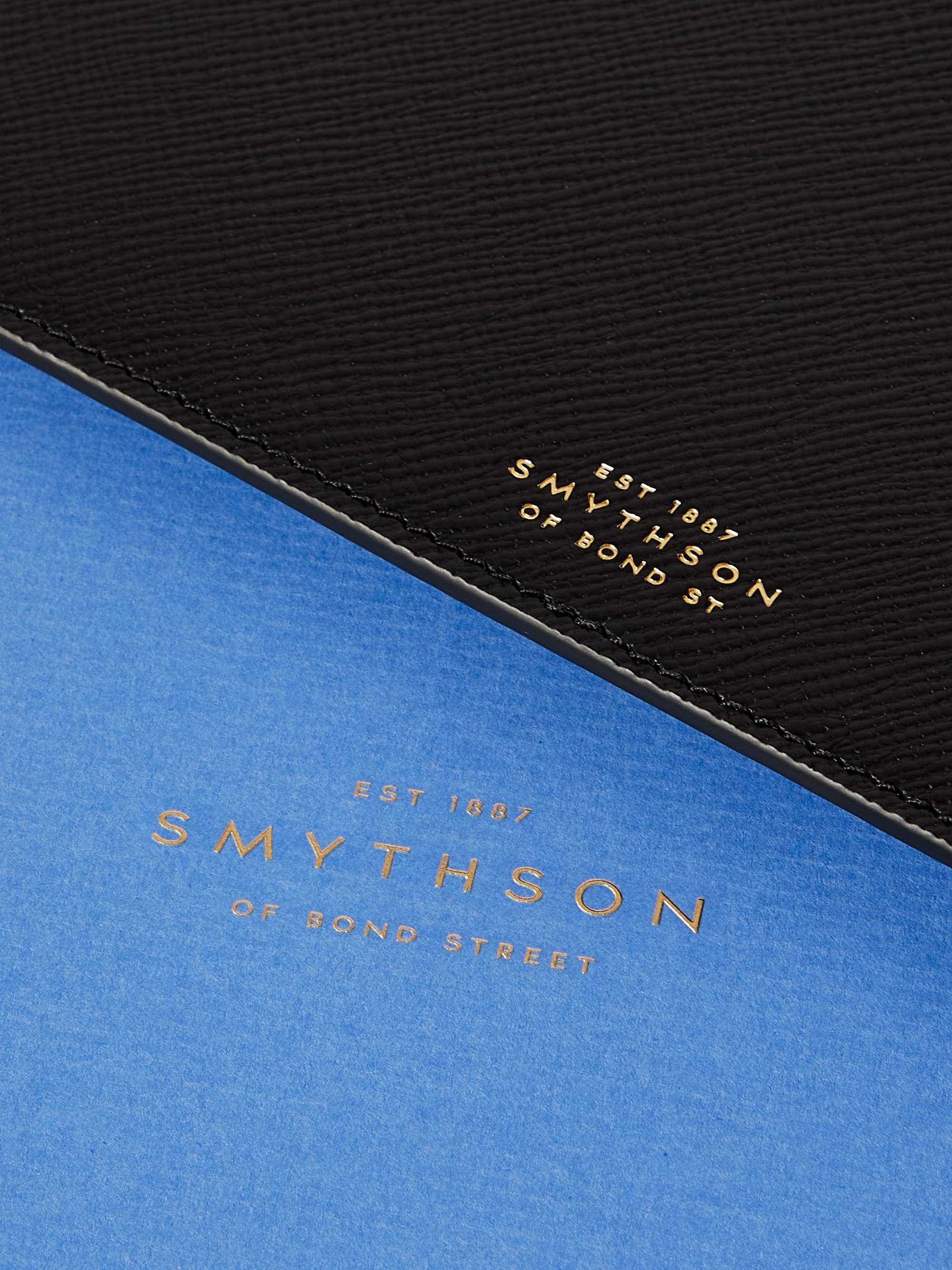 SMYTHSON A5 Panama Cross-Grain Leather Writing Folder and Notebook for Men