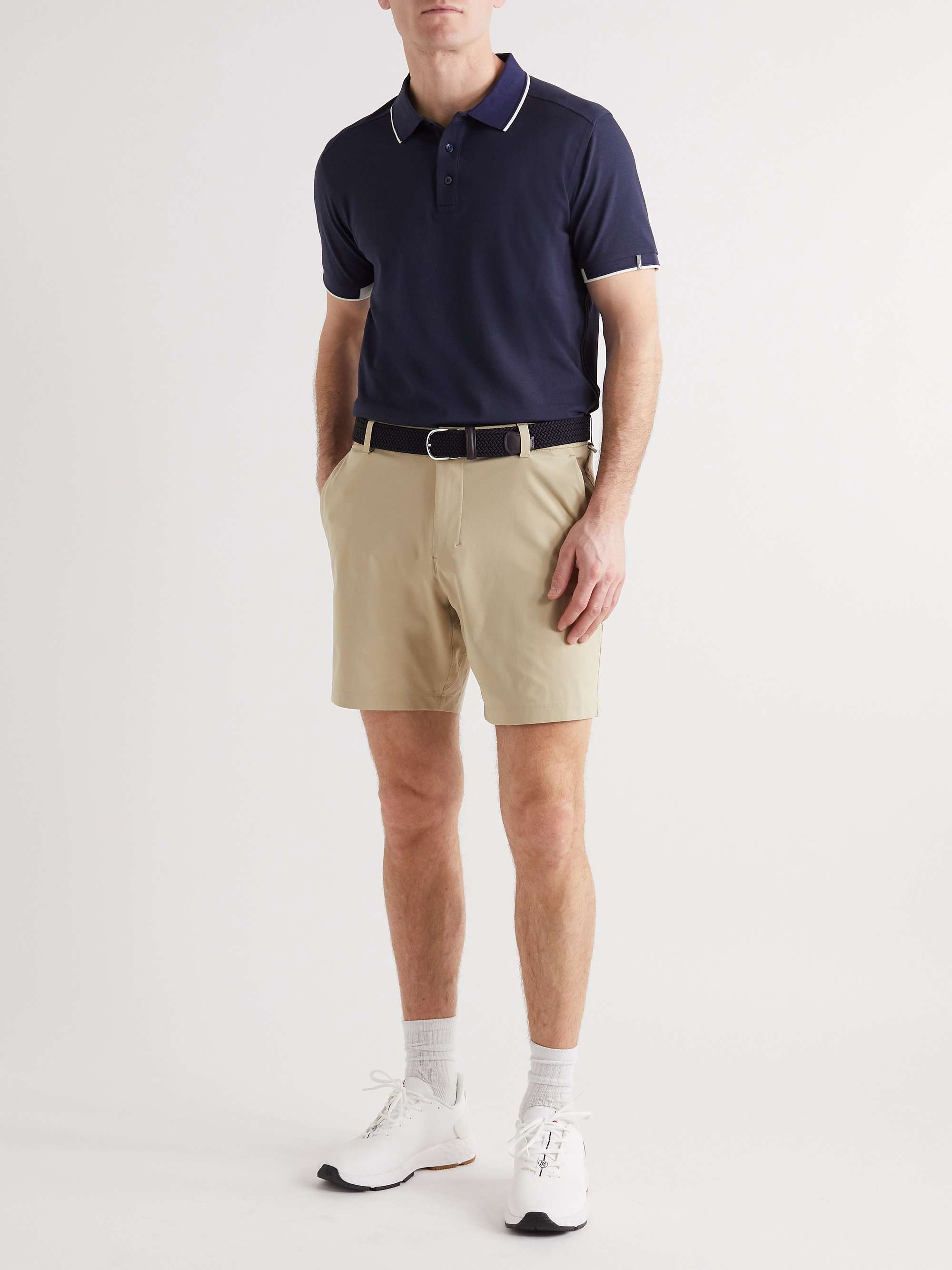 KJUS GOLF Stan Cotton-Blend Piqué Golf Polo Shirt | MR PORTER
