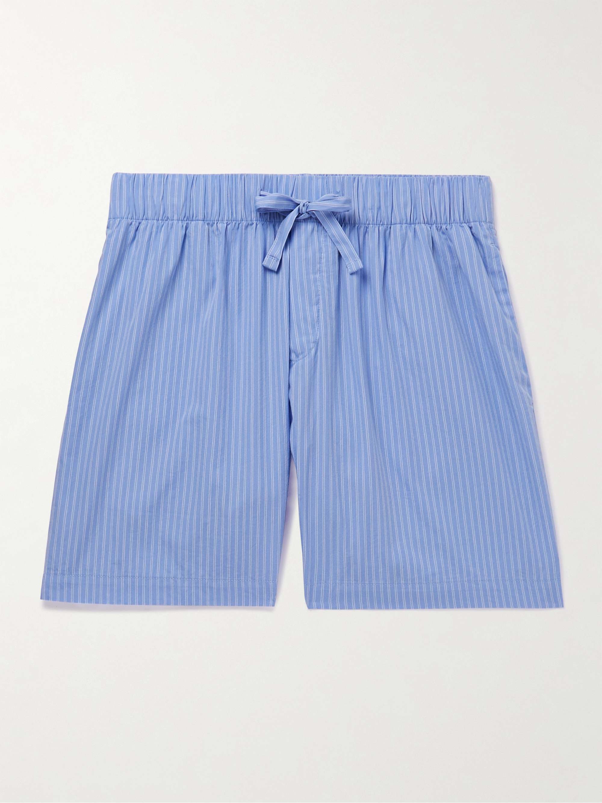 TEKLA Striped Organic Cotton-Poplin Pyjama Shorts for Men | MR PORTER