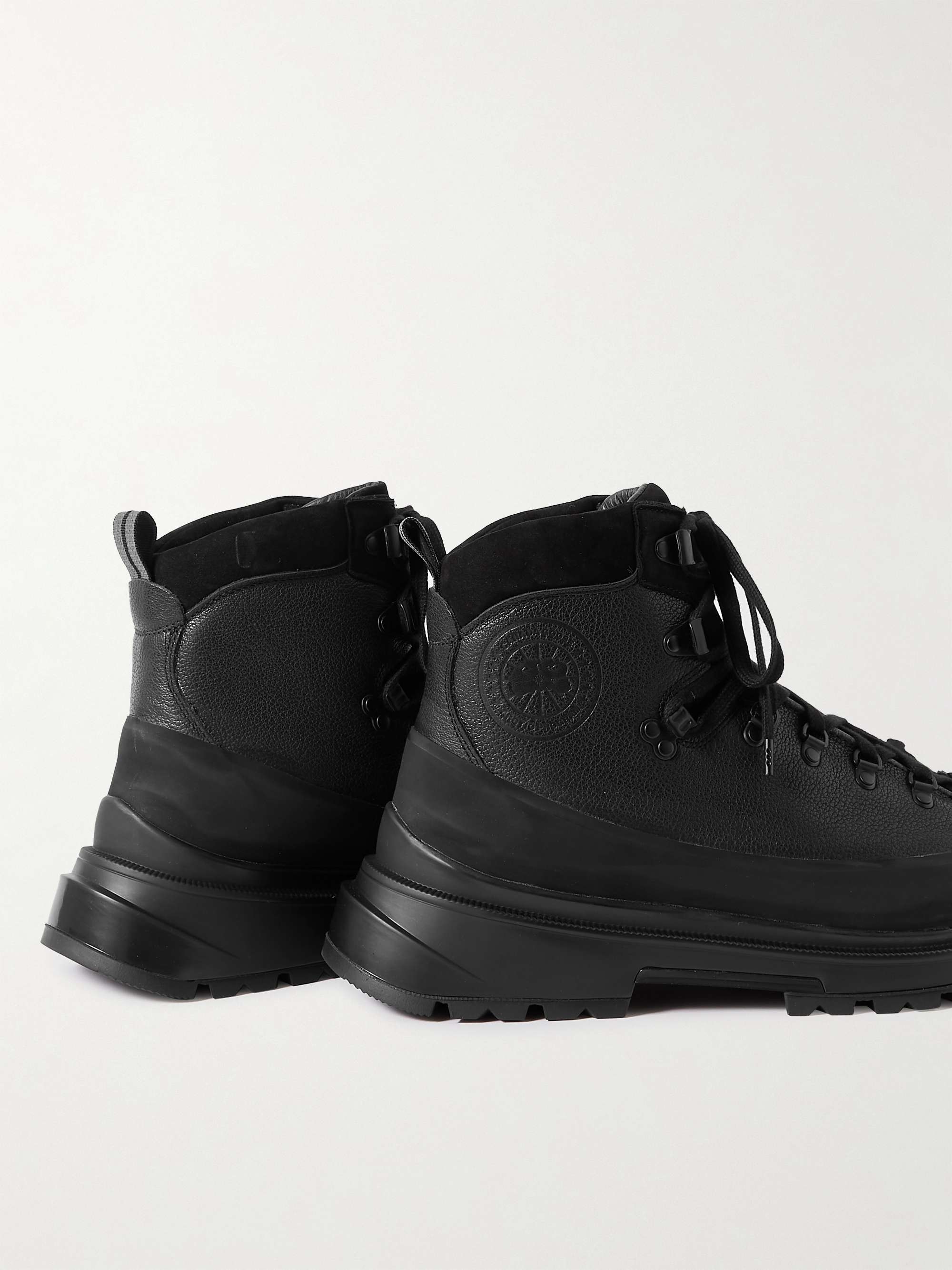 CANADA GOOSE Journey Rubber and Nubuck-Trimmed Full-Grain Leather Hiking  Boots for Men | MR PORTER