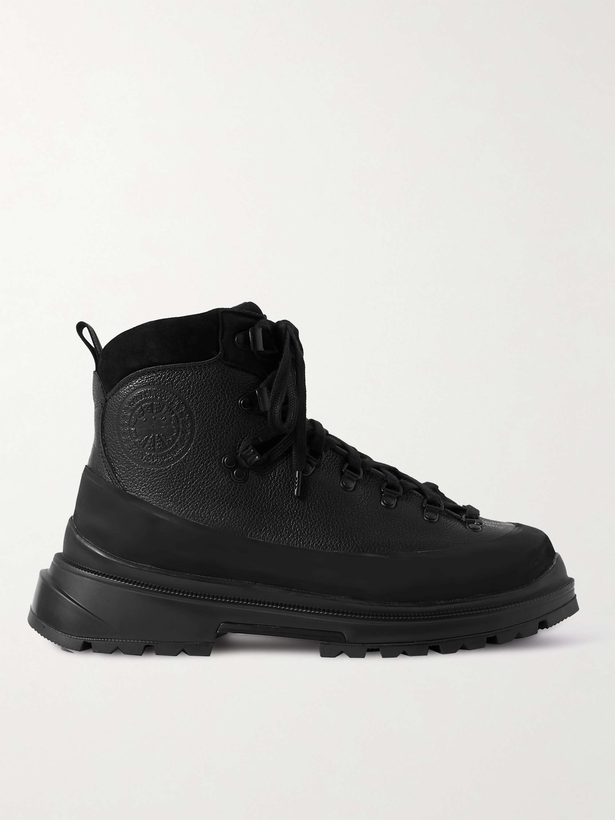 CANADA GOOSE Journey Rubber and Nubuck-Trimmed Full-Grain Leather Hiking  Boots for Men | MR PORTER