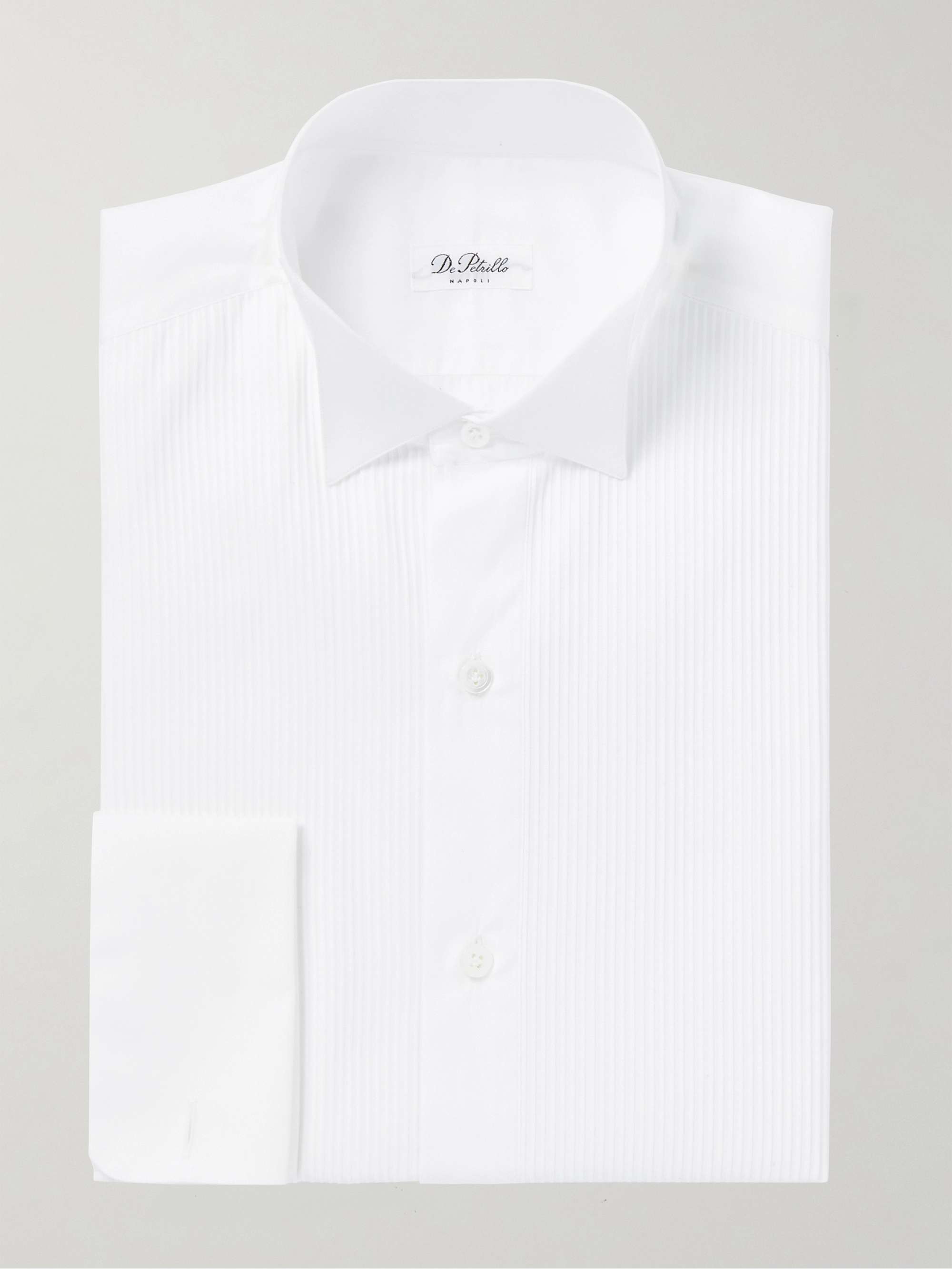 DE PETRILLO Wing-Collar Bib-Front Double-Cuff Cotton Tuxedo Shirt for Men |  MR PORTER