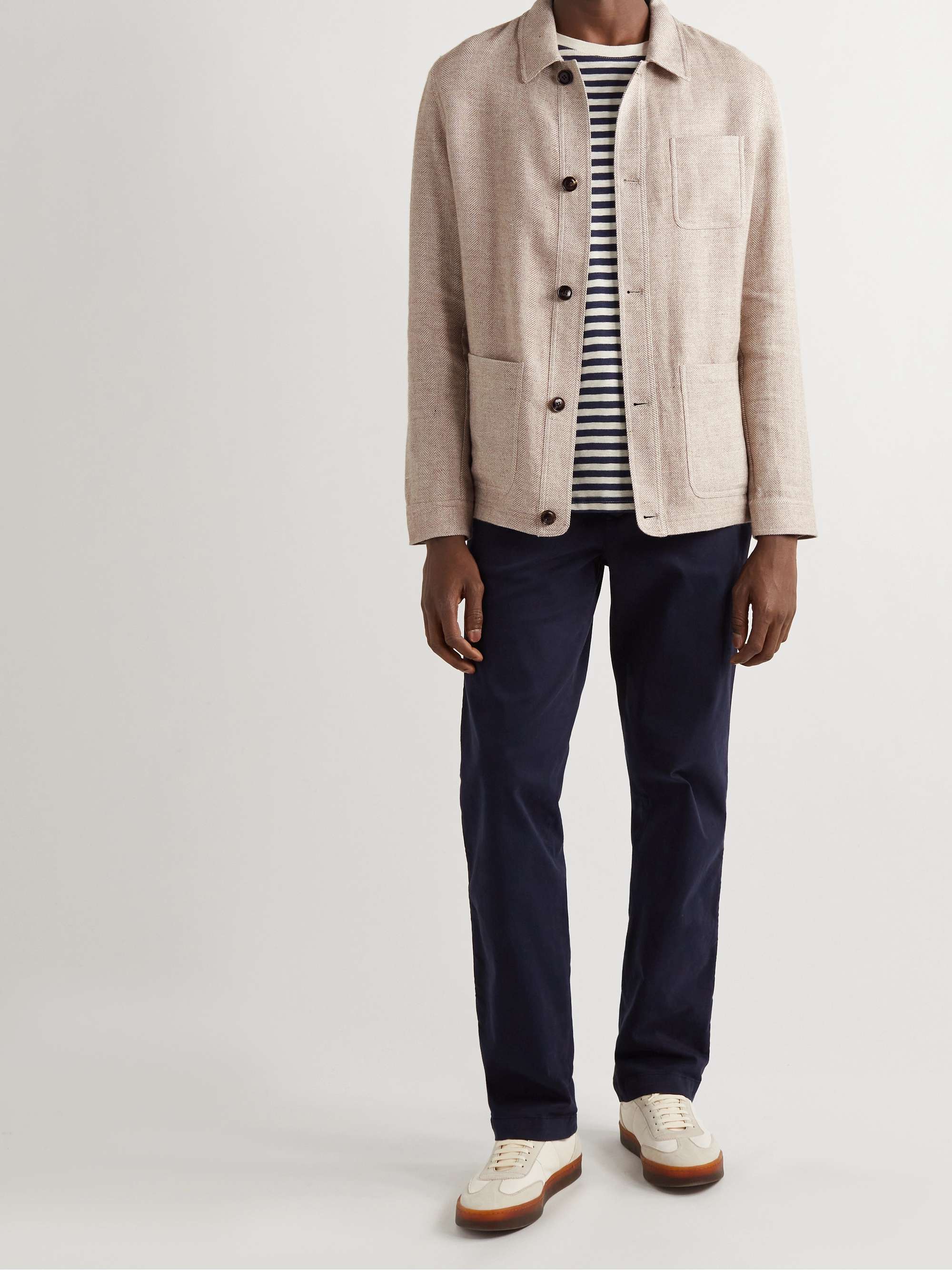 PETER MILLAR Summer Strasse Herringbone Linen and Cashmere-Blend Shirt  Jacket for Men | MR PORTER