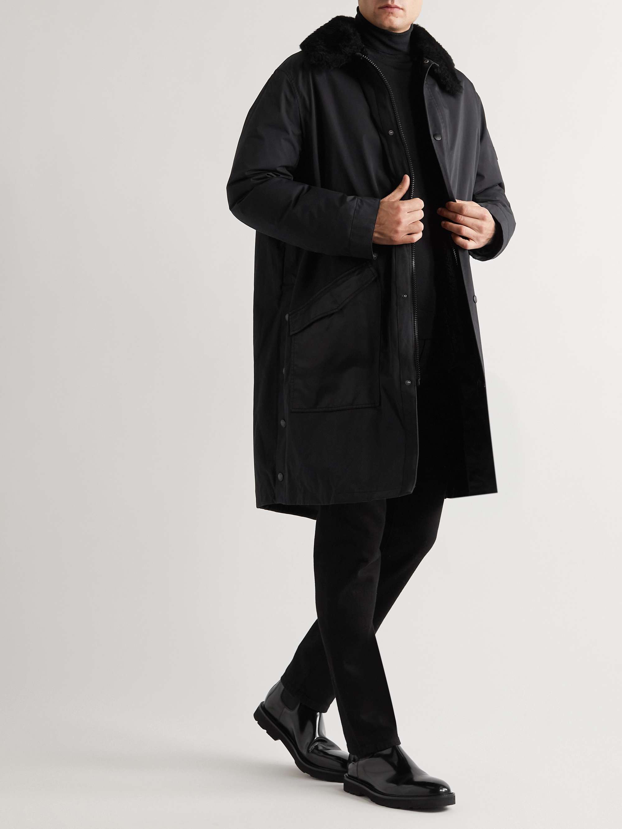 YVES SALOMON Cotton-Blend Hooded Down Parka with Detachable Shearling Liner  | MR PORTER