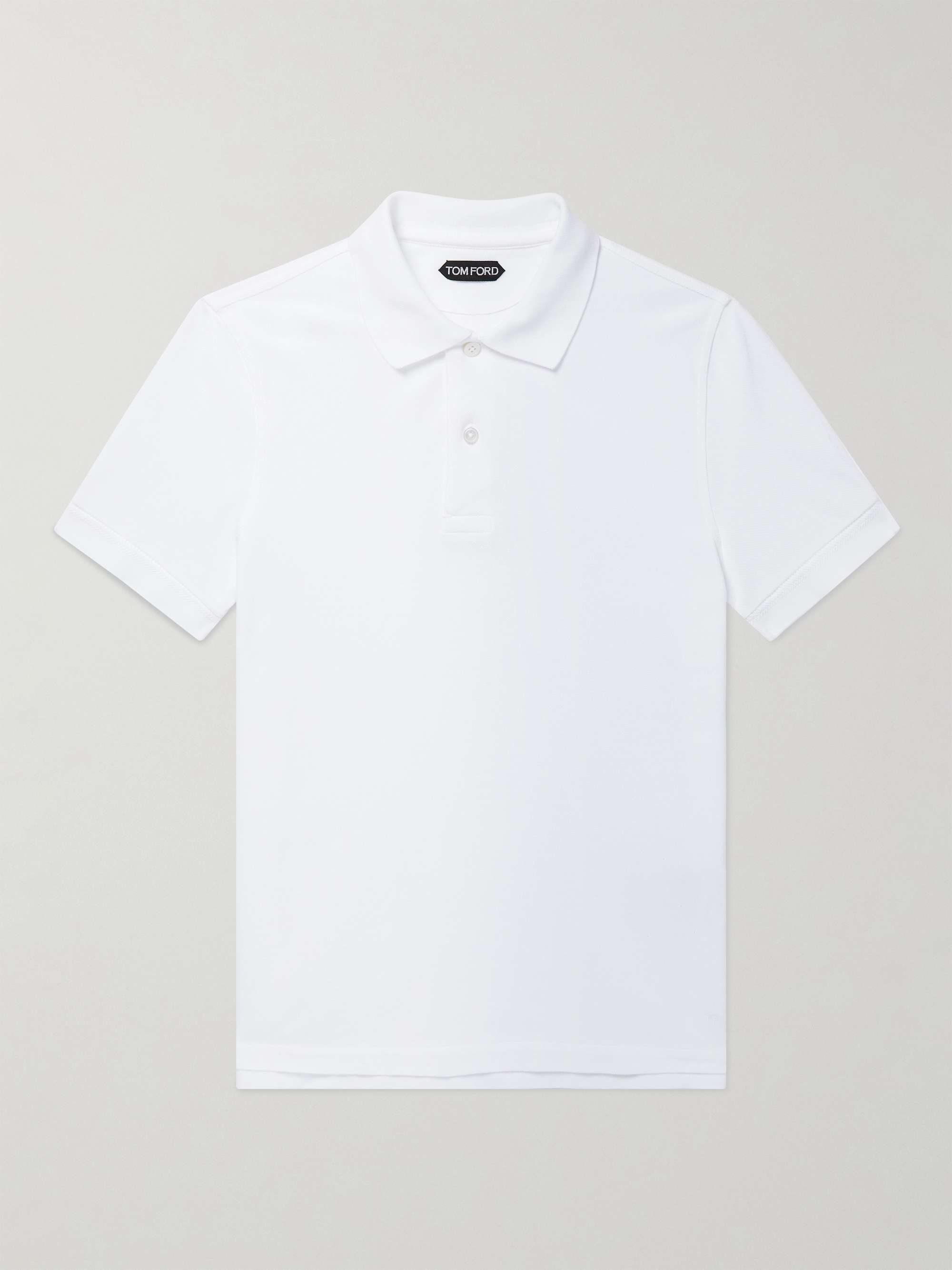 TOM FORD Slim-Fit Logo-Embroidered Cotton-Piqué Polo Shirt for Men | MR  PORTER