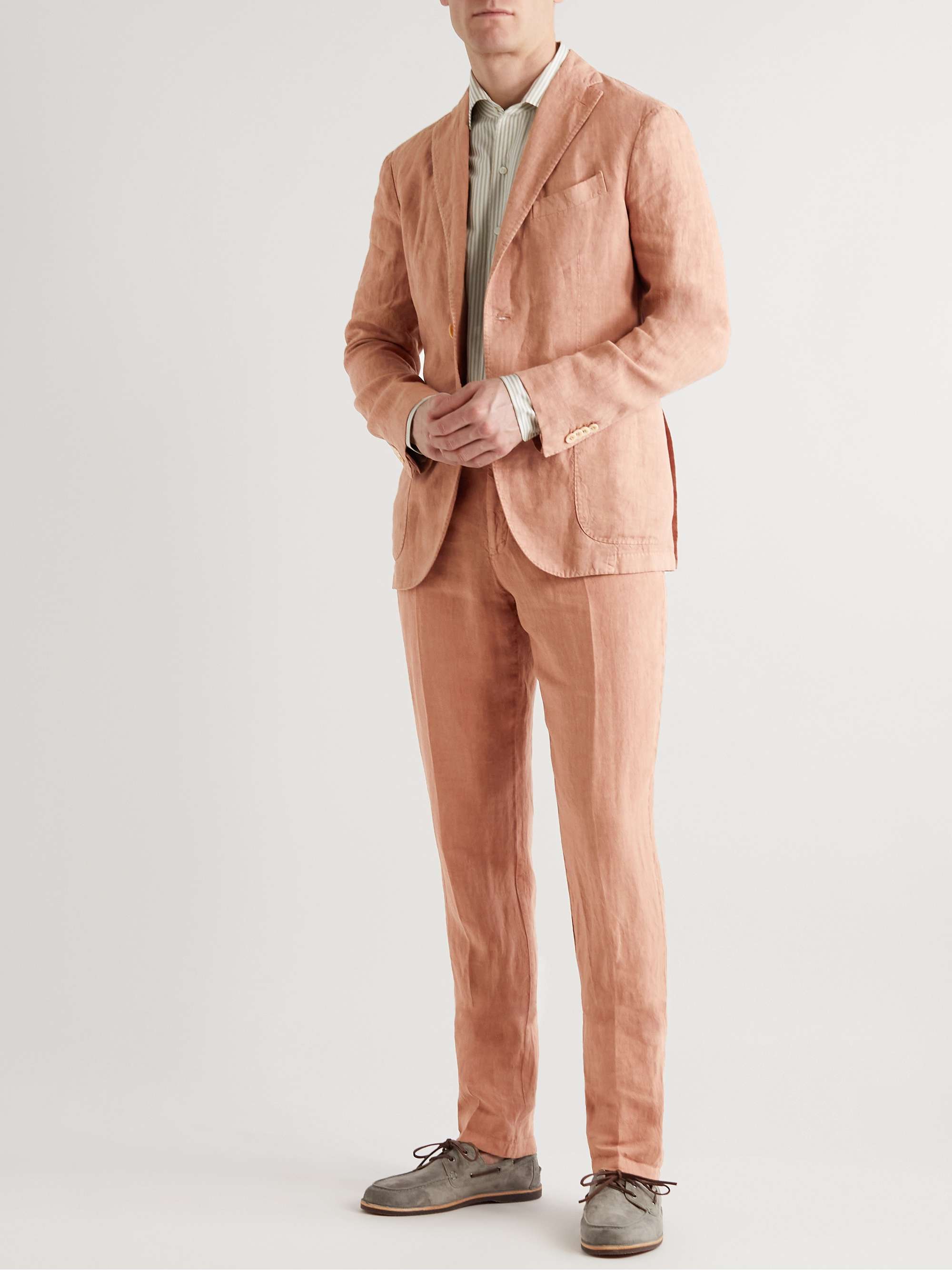 BOGLIOLI Straight-Leg Linen Suit Trousers | MR PORTER