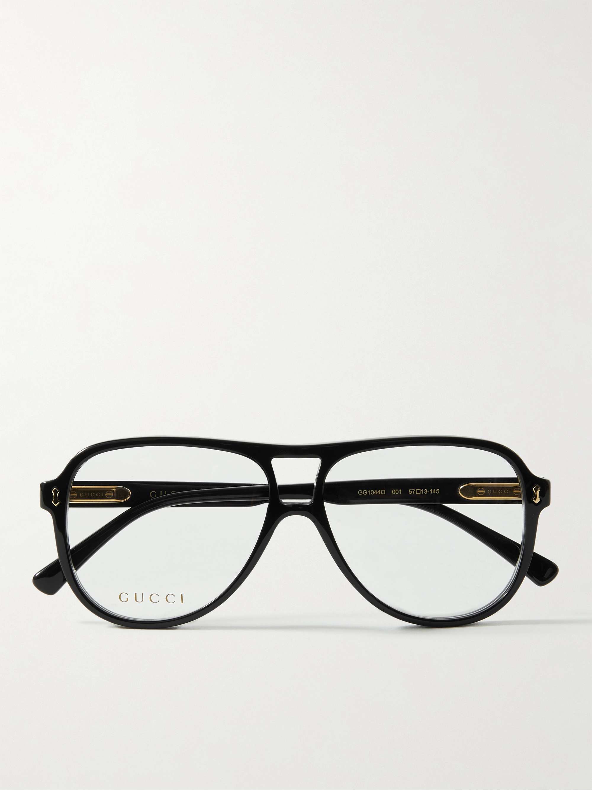 GUCCI EYEWEAR Aviator-Style Acetate Optical Glasses for Men | MR PORTER