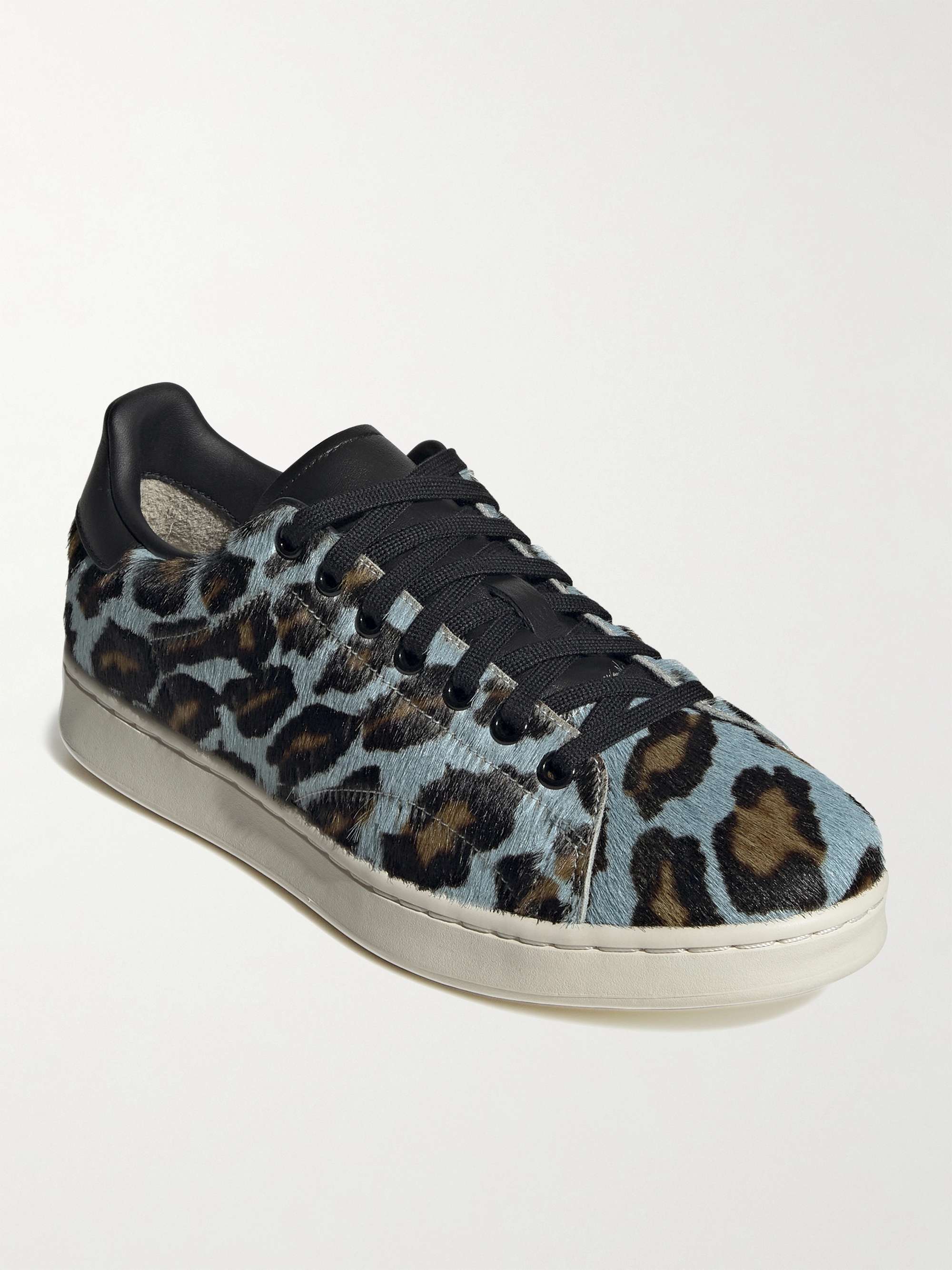 ADIDAS ORIGINALS Stan Smith H Leather-Trimmed Leopard-Print Calf Hair  Sneakers | MR PORTER