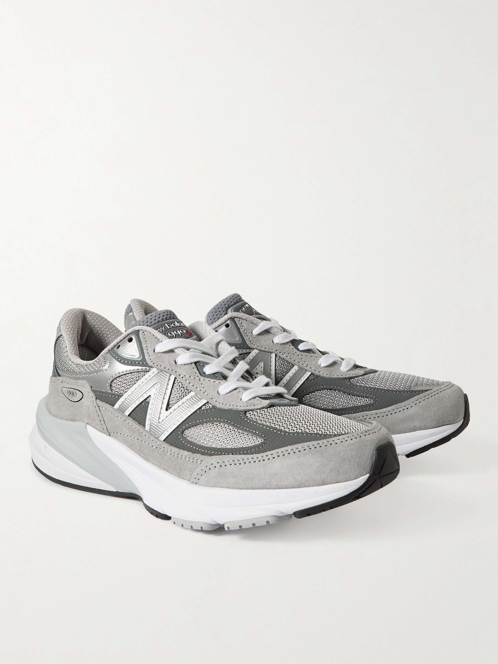 NEW BALANCE 990 V6 Leather-Trimmed Suede and Mesh Sneakers for Men | MR  PORTER