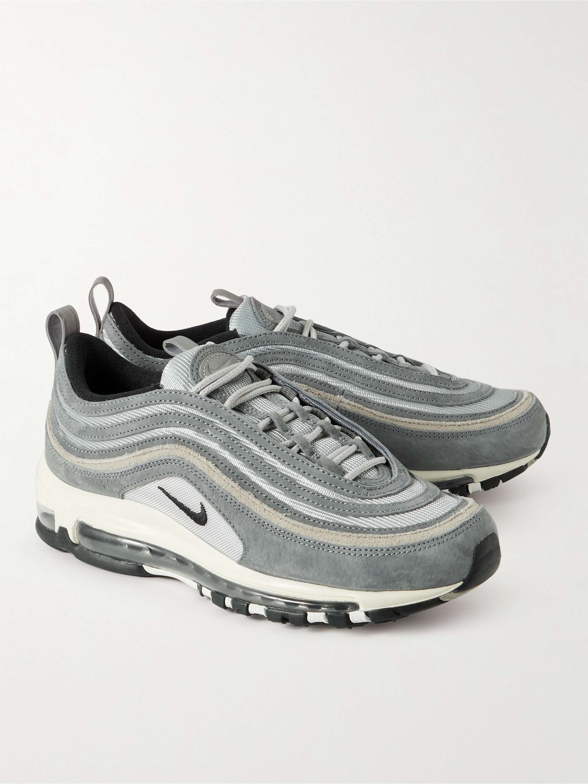 NIKE Air Max 97 Metallic Suede and Twill Sneakers | MR PORTER