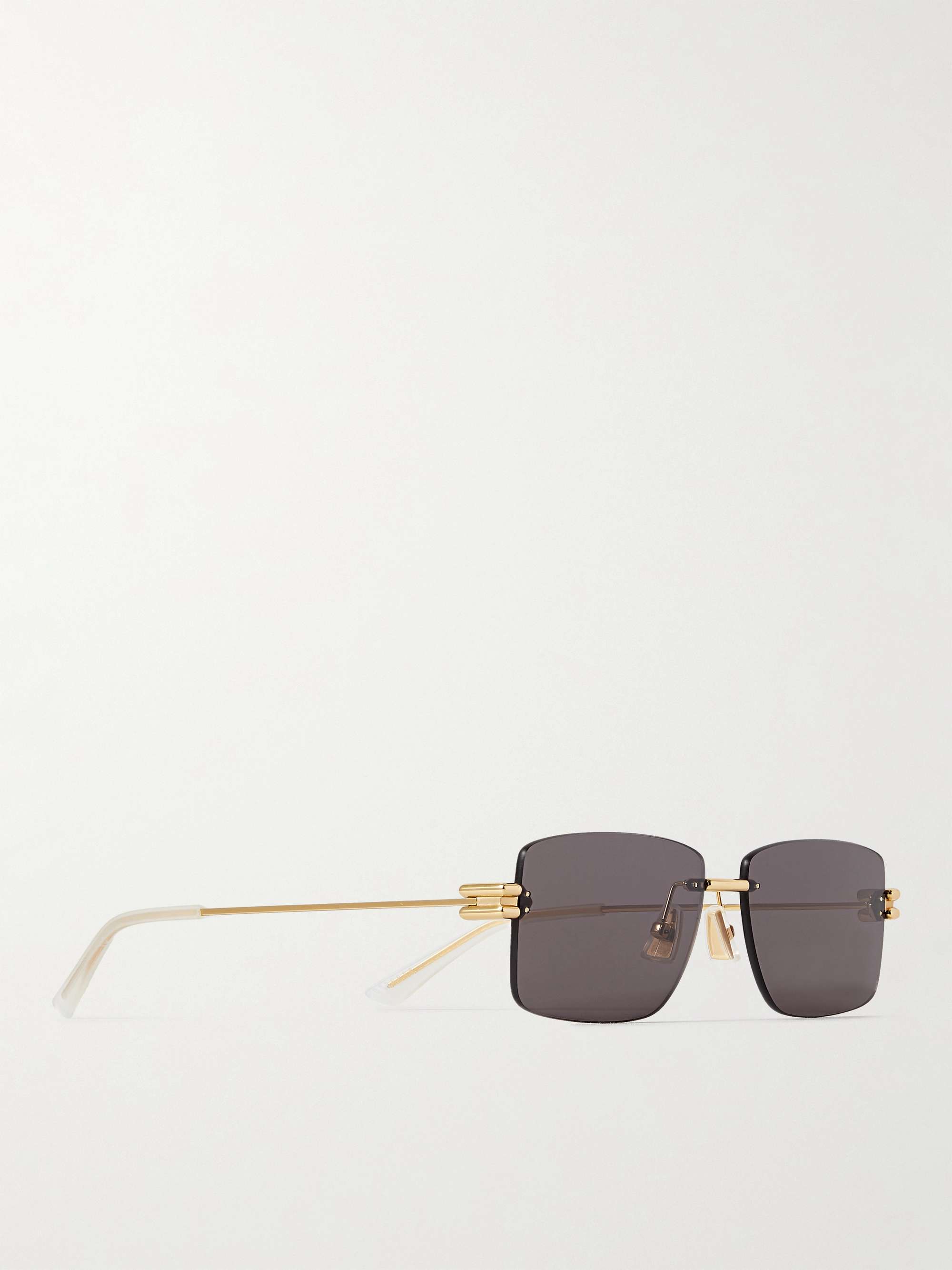 BOTTEGA VENETA EYEWEAR Frameless Gold-Tone Sunglasses for Men | MR PORTER