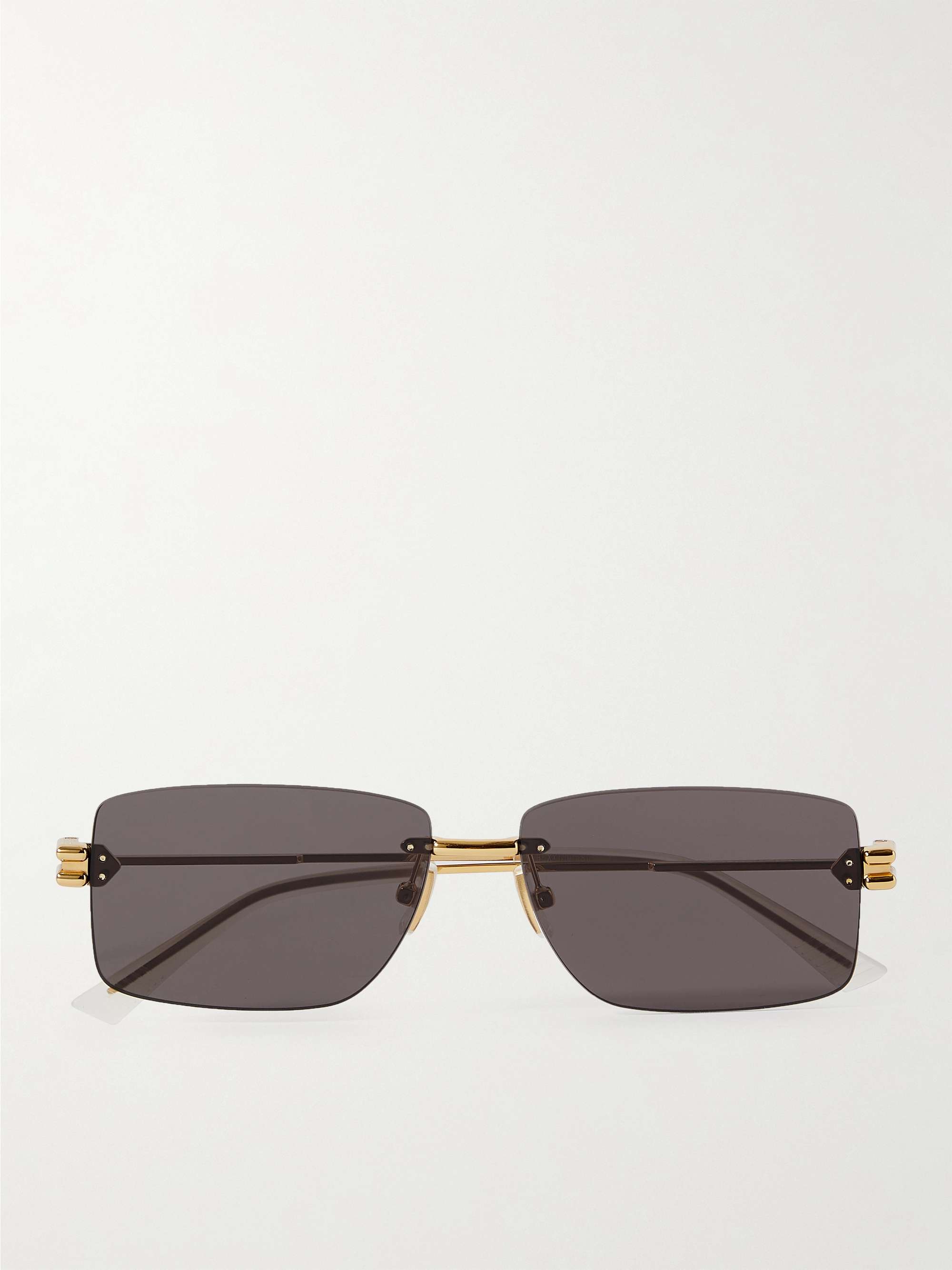 BOTTEGA VENETA EYEWEAR Frameless Gold-Tone Sunglasses | MR PORTER
