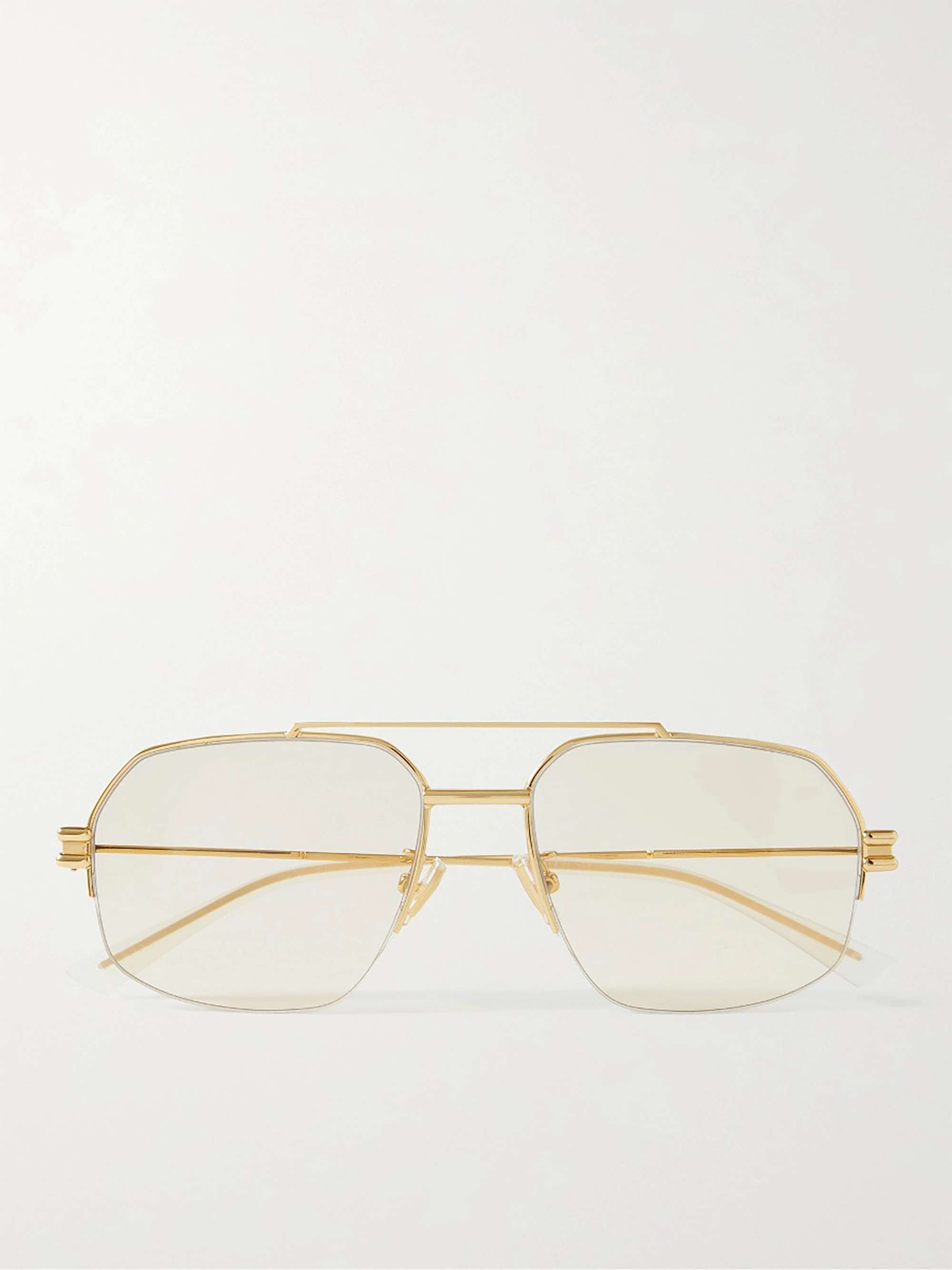 BOTTEGA VENETA EYEWEAR Aviator-Style Gold-Tone Sunglasses | MR PORTER