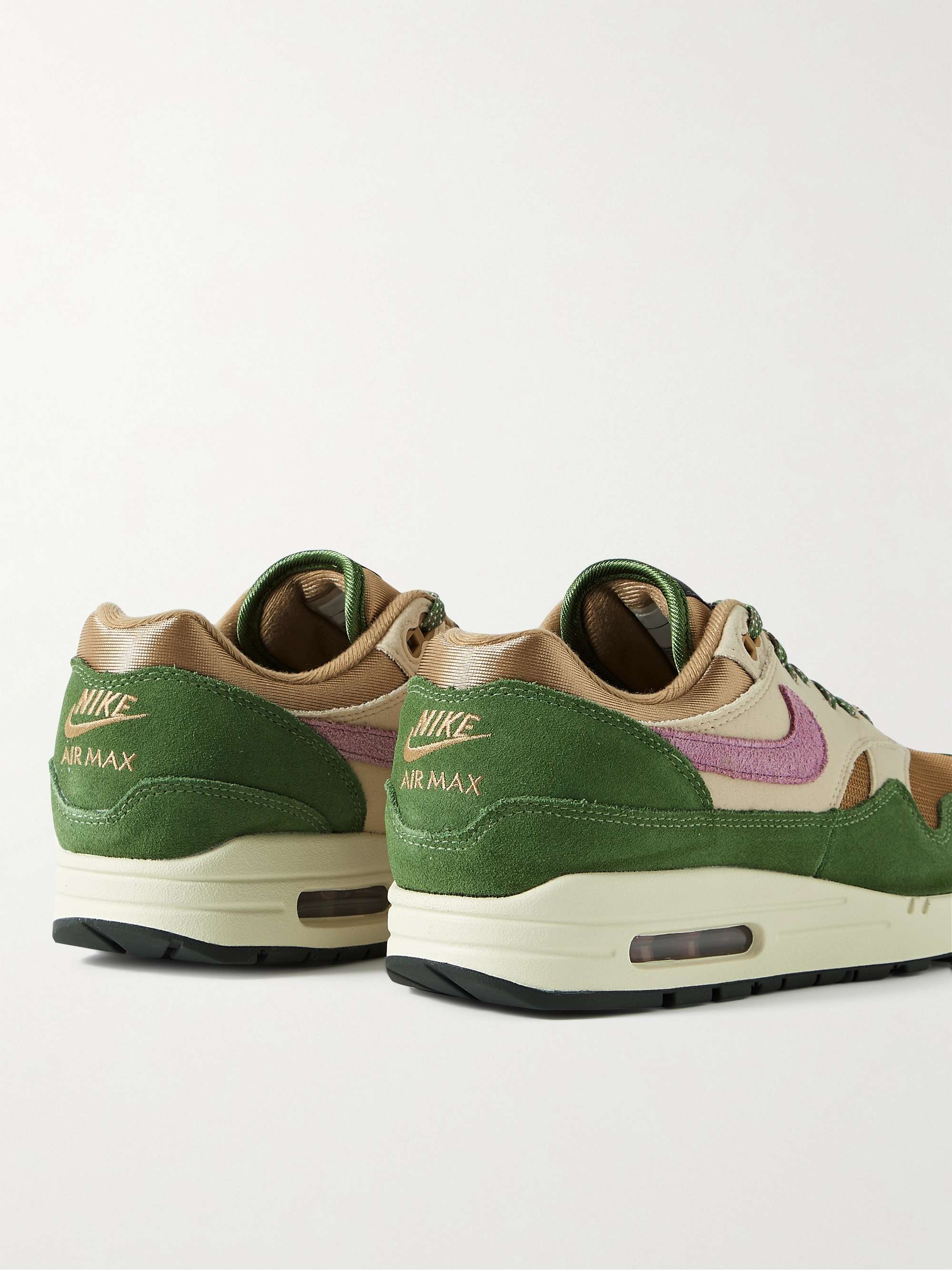 NIKE Air Max 1 NH Suede, Canvas and Mesh Sneakers | MR PORTER
