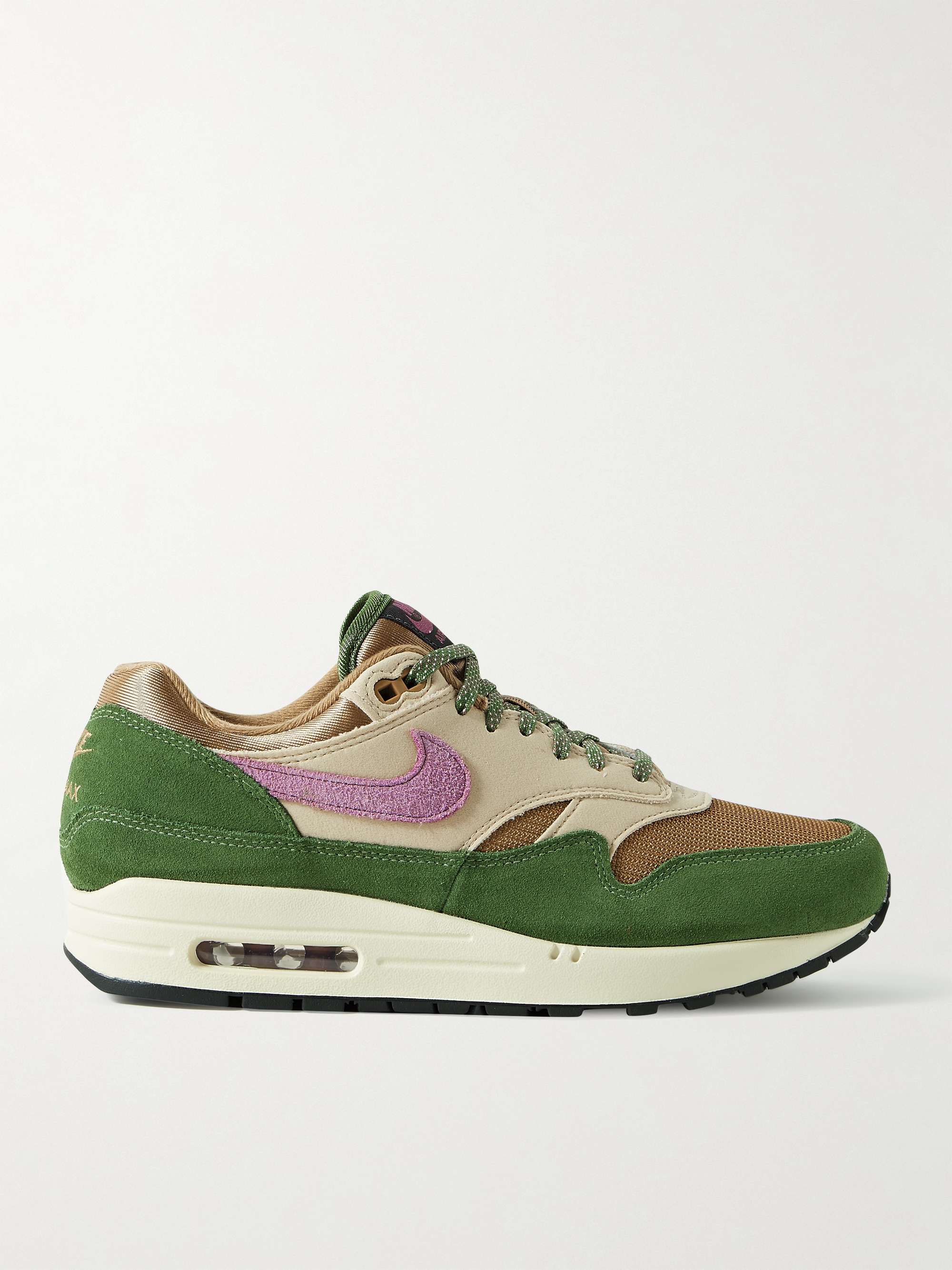 NIKE Air Max 1 NH Suede, Canvas and Mesh Sneakers for Men | MR PORTER