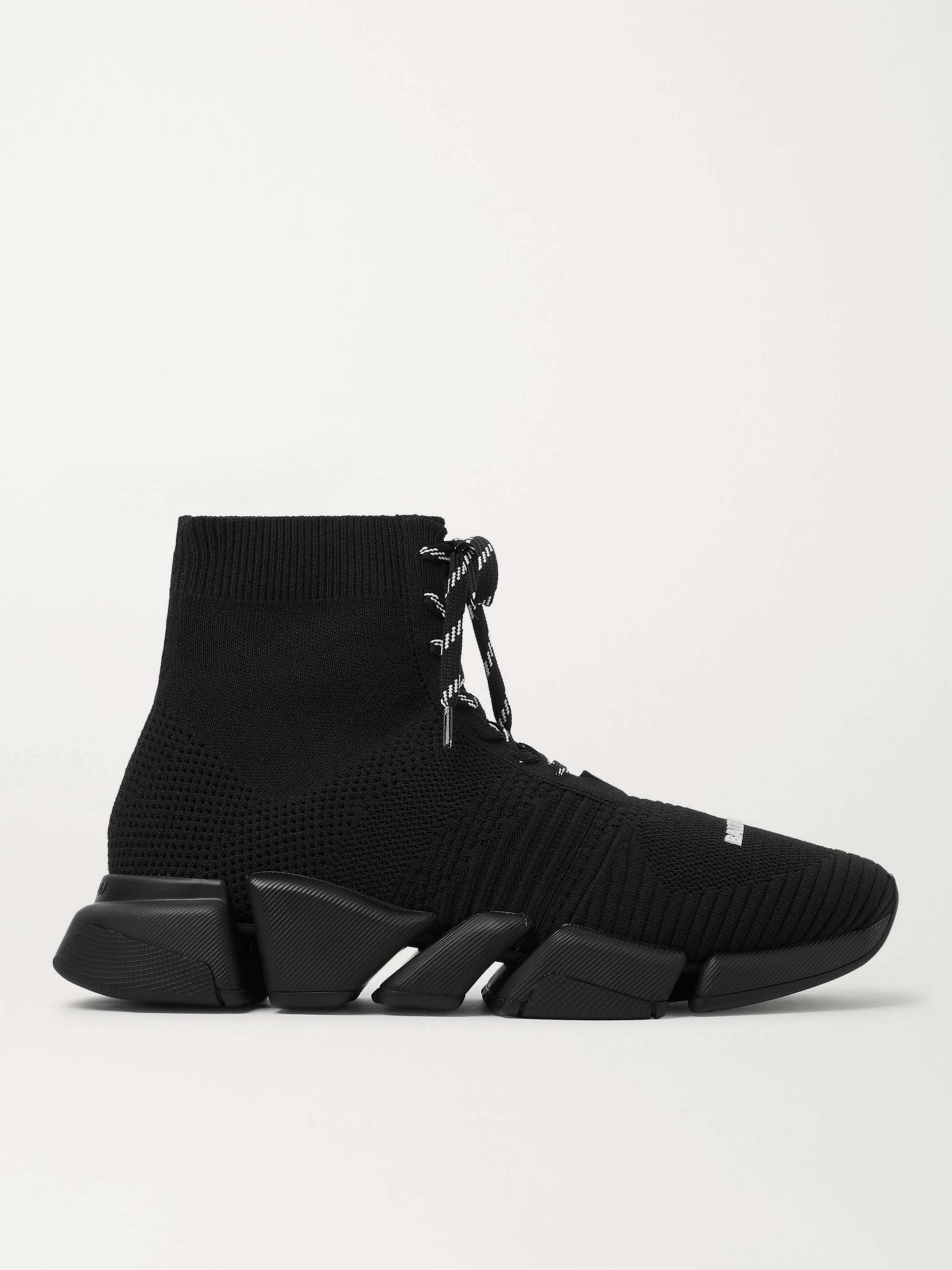 Black Speed 2.0 Stretch-Knit Sneakers | BALENCIAGA | MR PORTER
