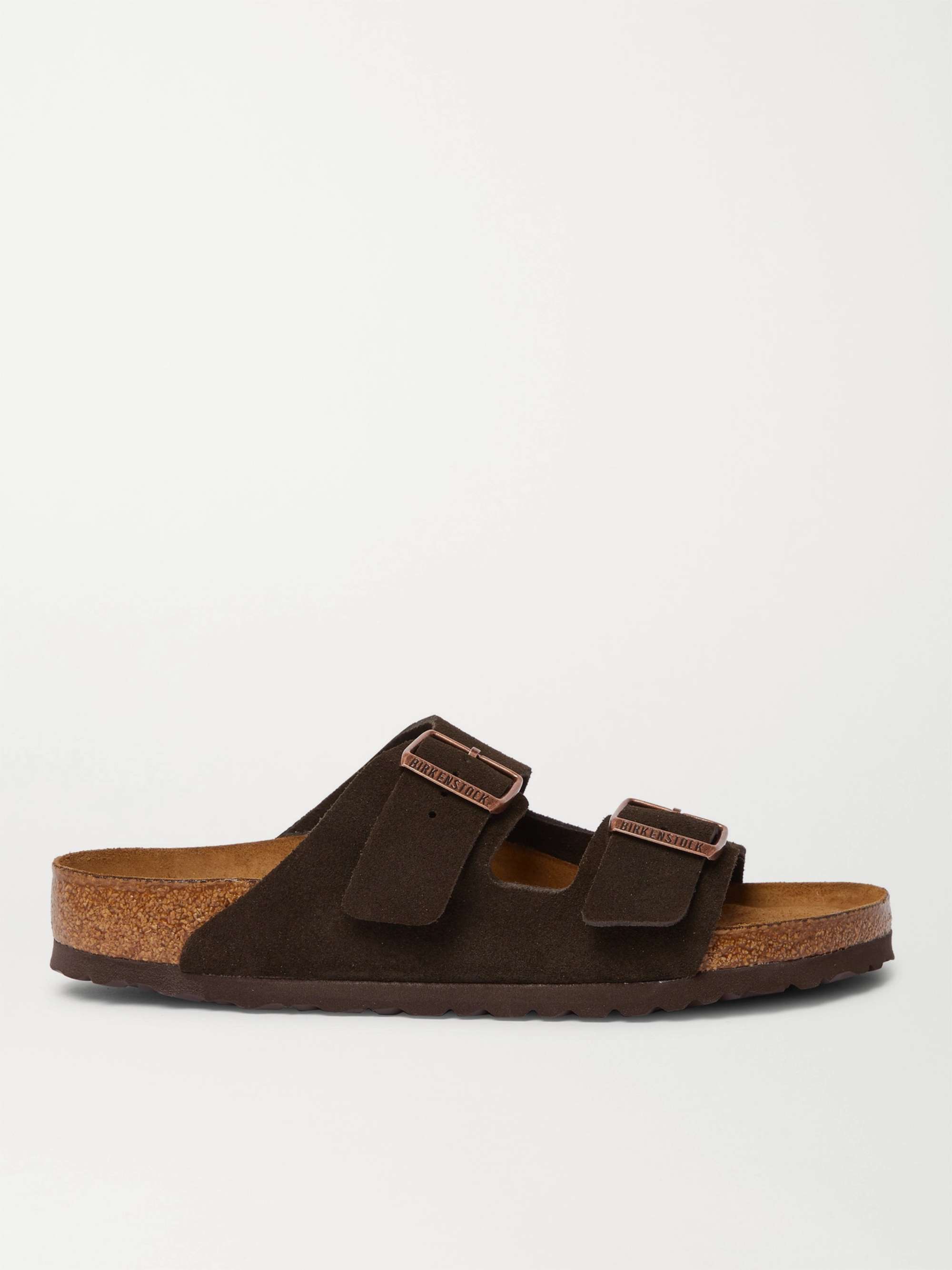 Dark brown Arizona Suede Sandals | BIRKENSTOCK | MR PORTER