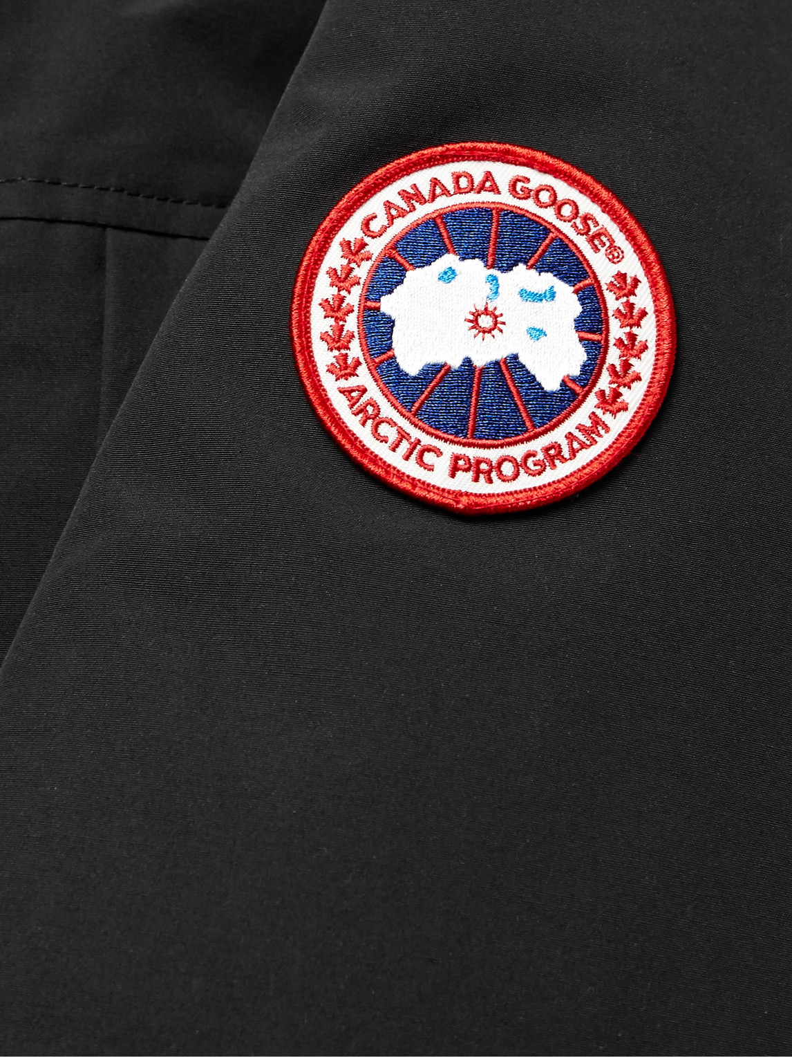 Shop Canada Goose Toronto Nylon Hooded Down Jacket In Black