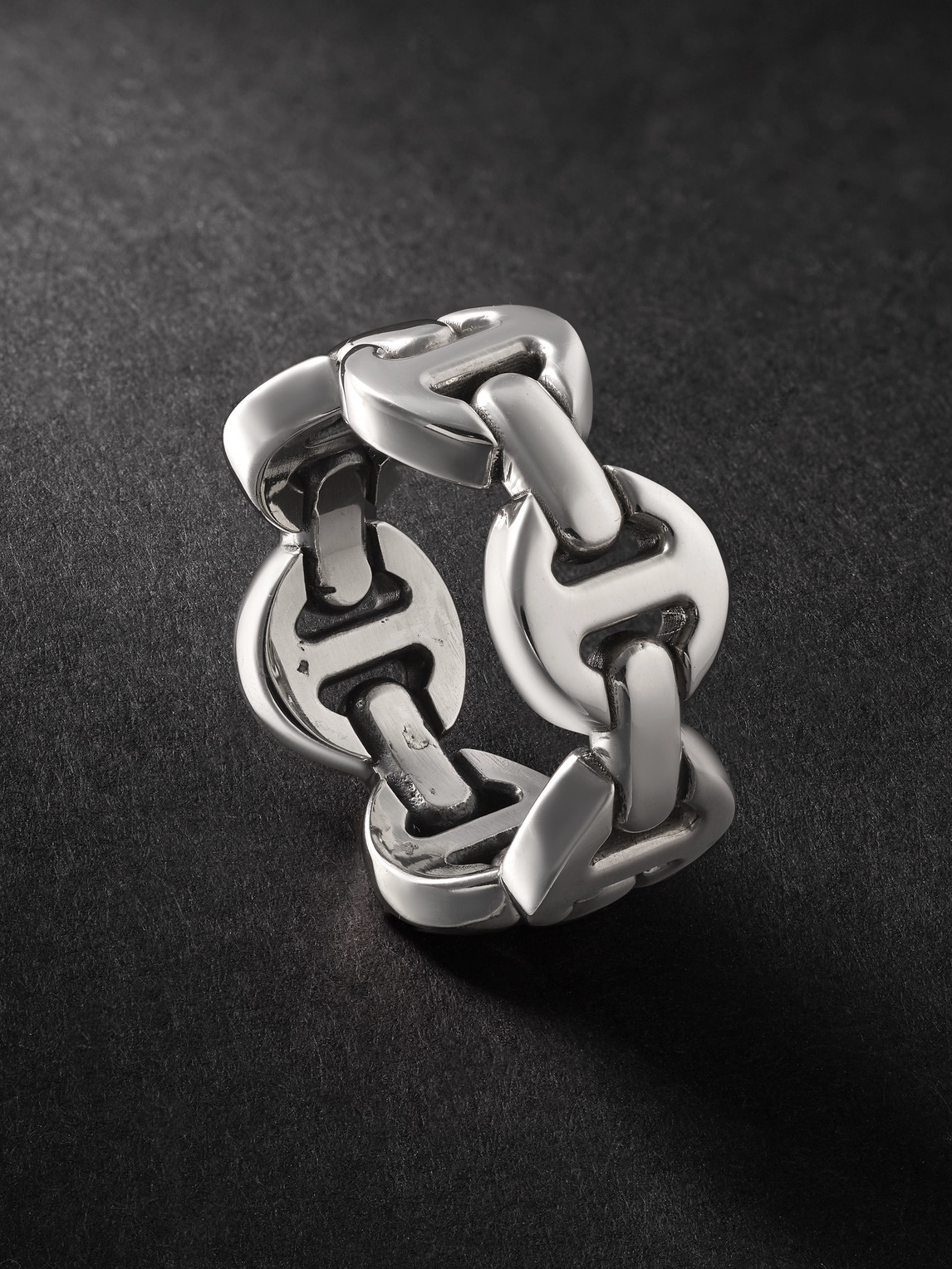 Tri-Link Silver Ring