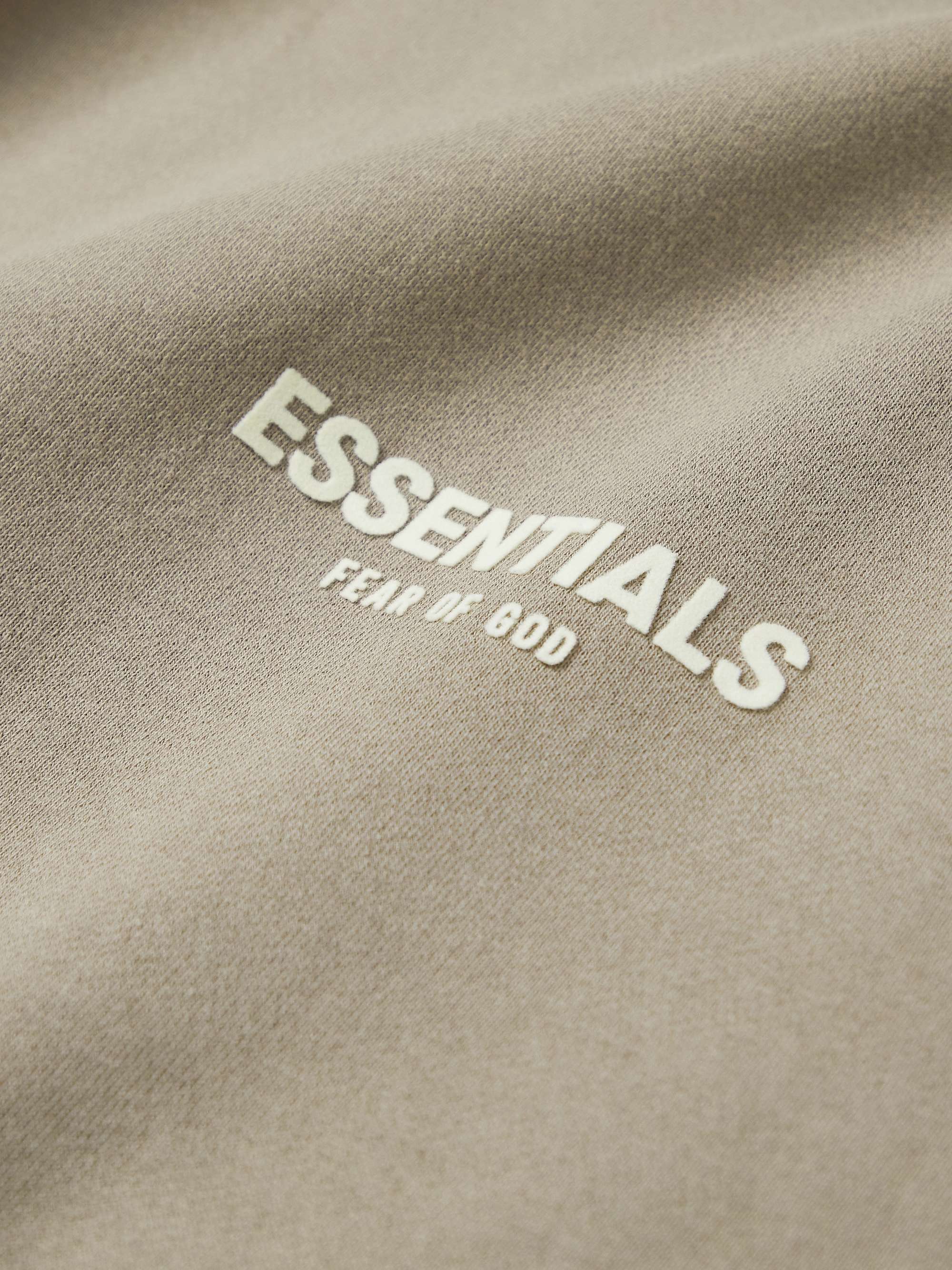 FEAR OF GOD ESSENTIALS Logo-Flocked Cotton-Blend Jersey Sweatshirt for ...