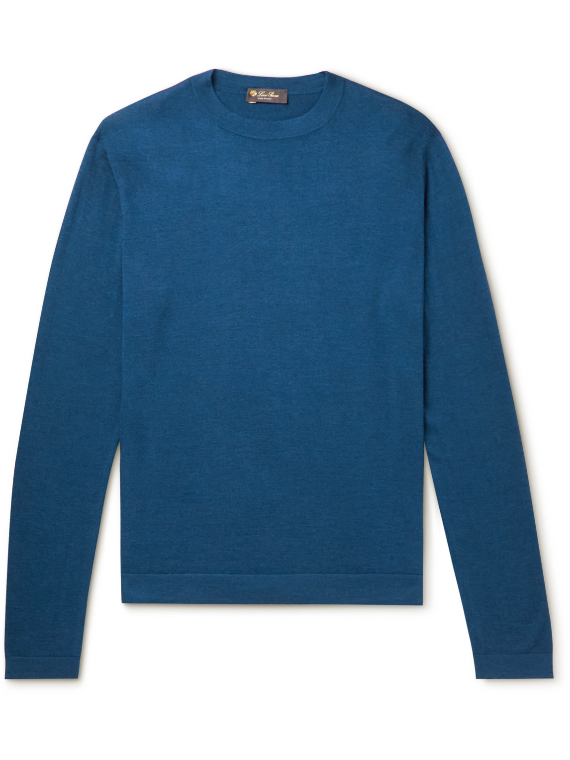 Shop Loro Piana Cashmere And Silk-blend Sweater In Blue