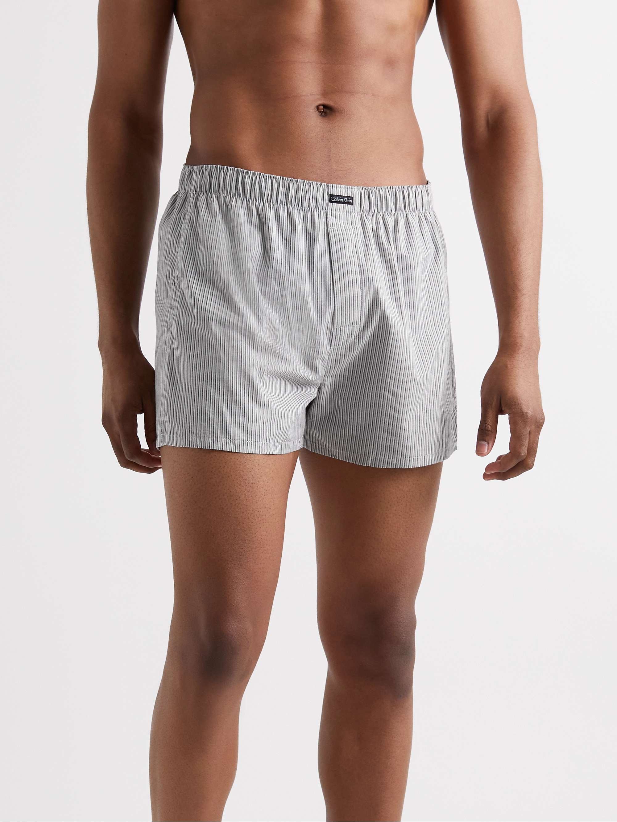 CALVIN KLEIN UNDERWEAR Three-Pack Cotton-Blend Boxer Shorts for Men | MR  PORTER