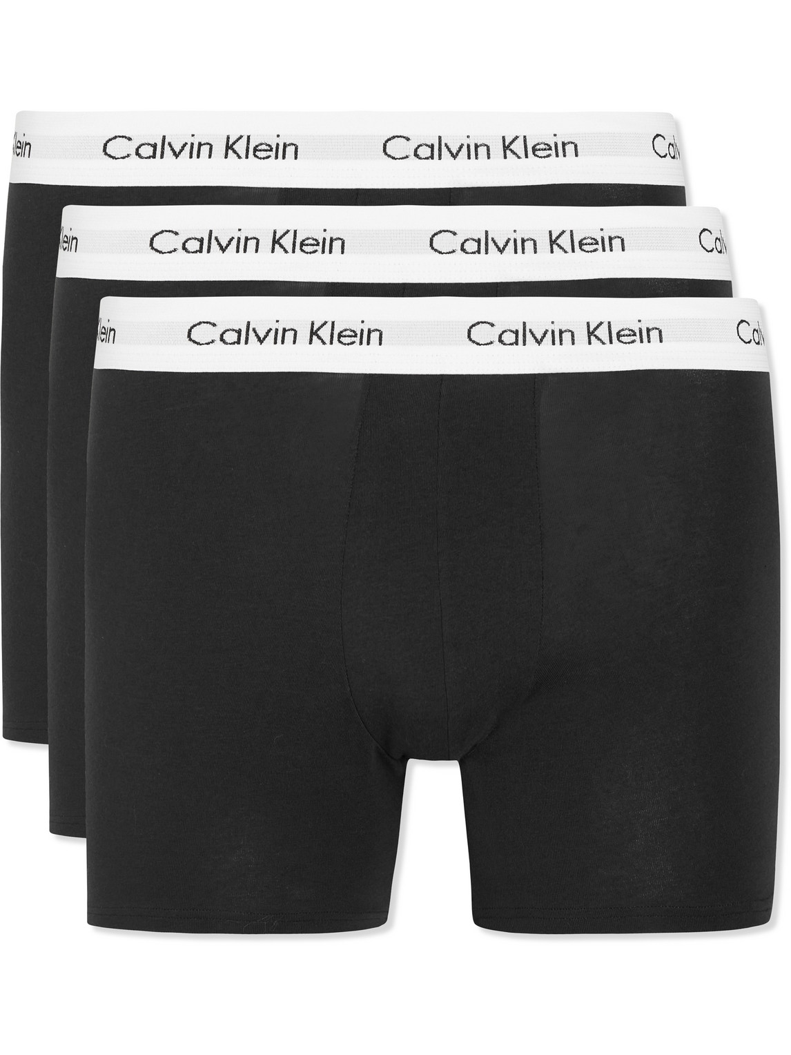 Calvin Klein Underwear - Three-Pack Stretch-Cotton Boxer Briefs - Men -  Black - M pour hommes