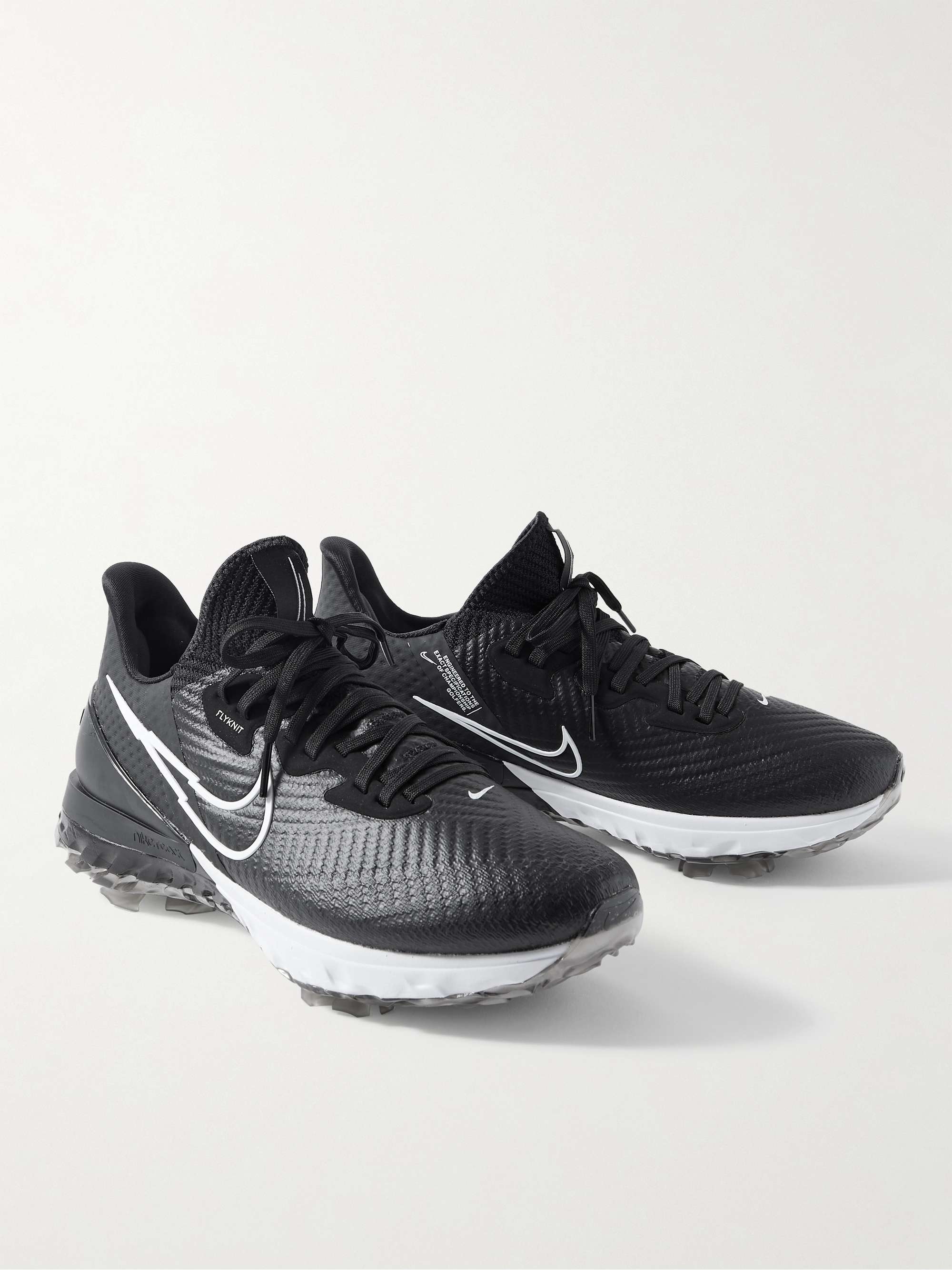 NIKE GOLF Air Zoom Infinity Tour Rubber-Trimmed Flyknit Golf Shoes | MR  PORTER
