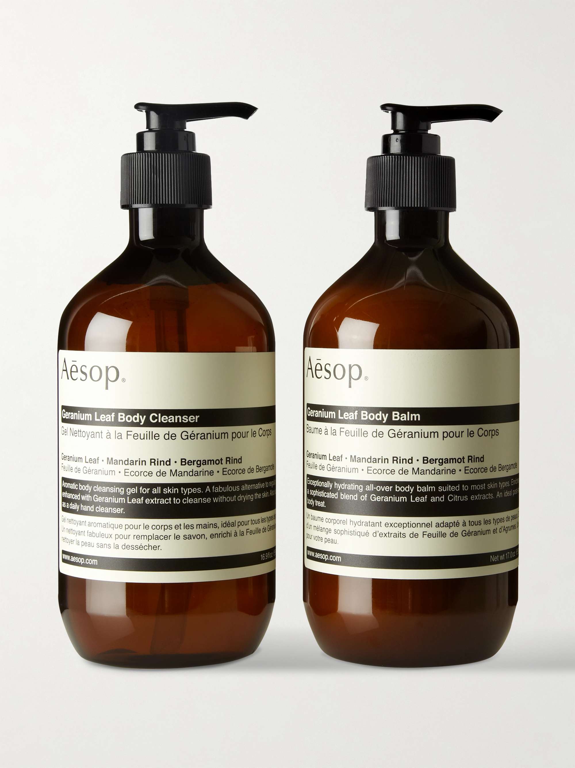 Geranium Leaf Duet Body Cleanser und Balm, 2 x 500 ml – Körperpflegeset von  AESOP für Herren | MR PORTER