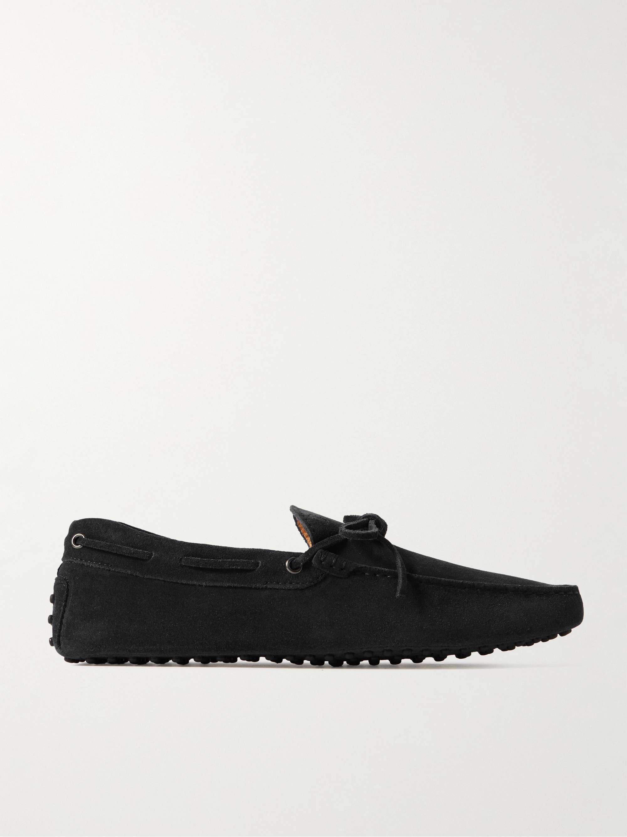 Black Gommino Suede Driving Shoes | TOD'S | MR PORTER