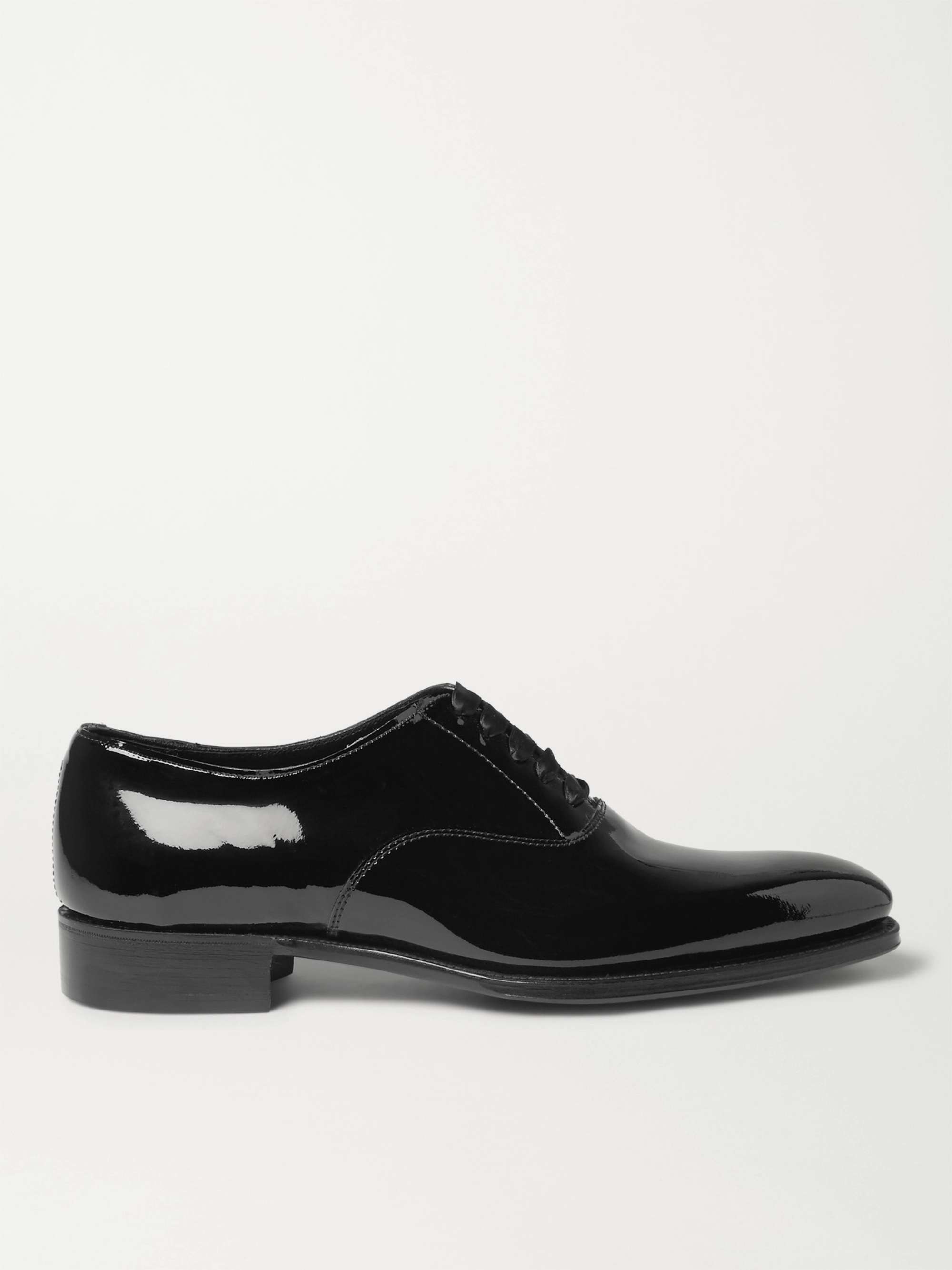 KINGSMAN + George Cleverley Patent-Leather Oxford Shoes for Men | MR PORTER