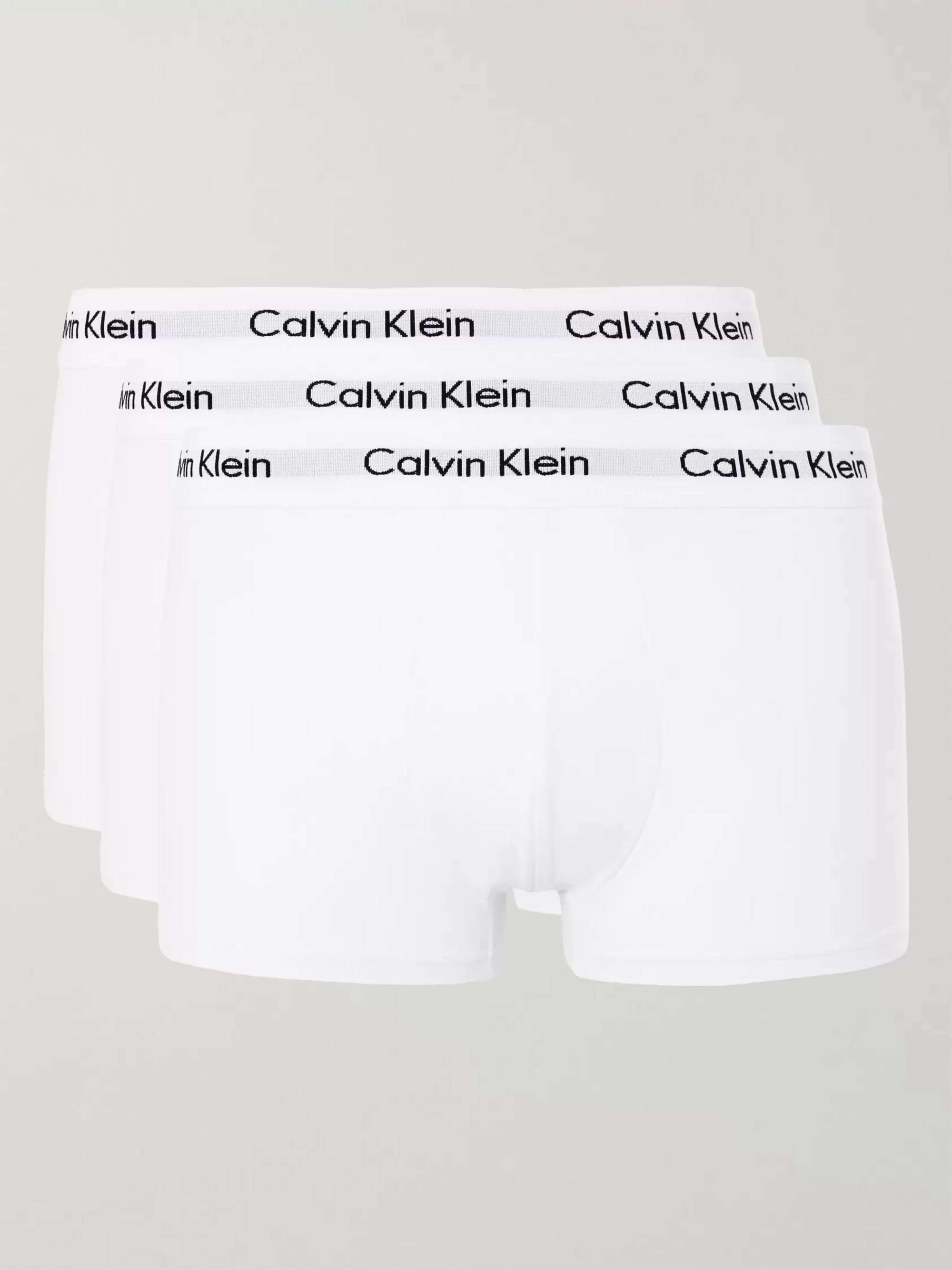White Three-Pack Low-Rise Stretch-Cotton Boxer Briefs | CALVIN KLEIN  UNDERWEAR | MR PORTER