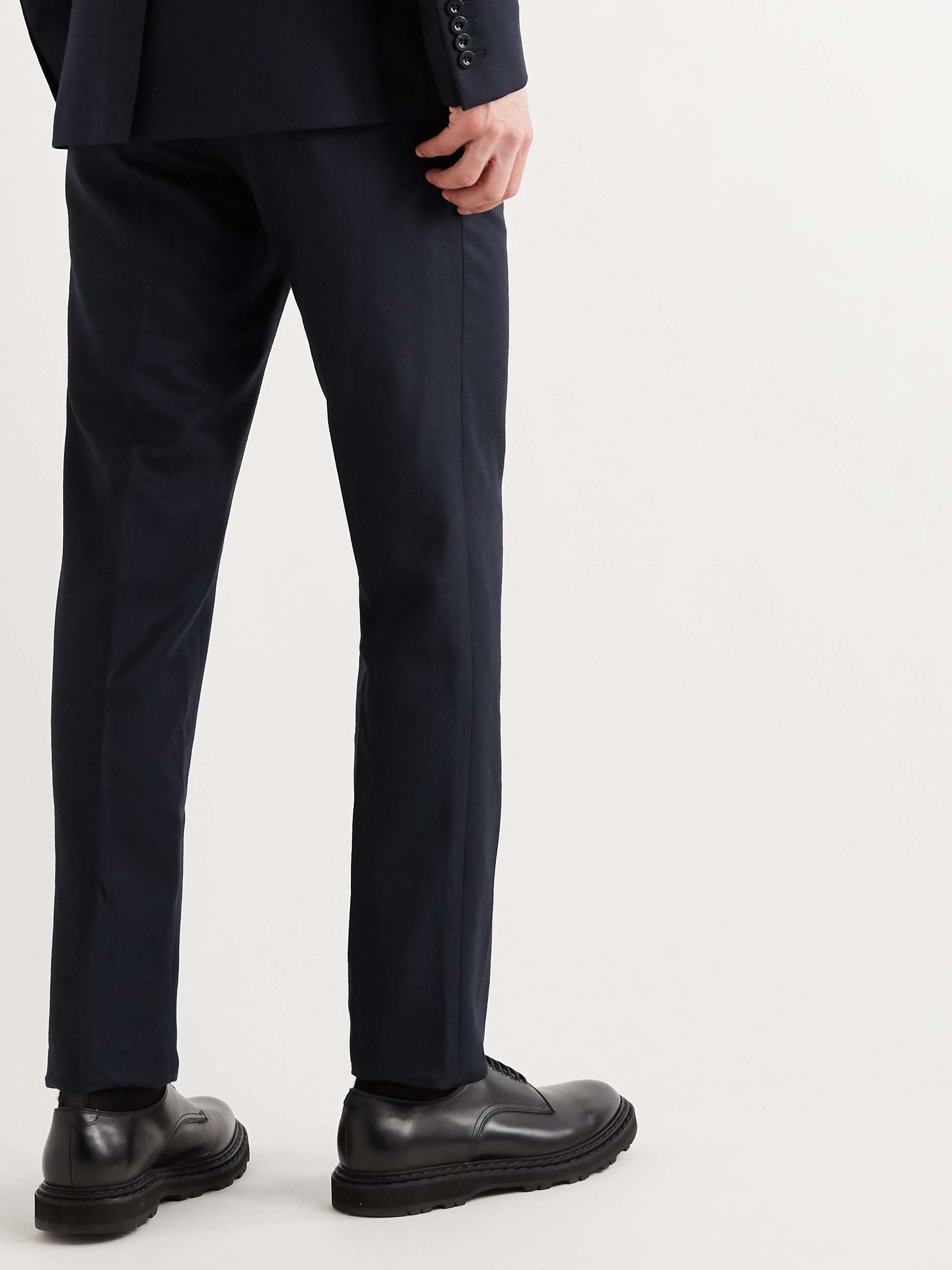 MR P. Slim-Fit Navy Worsted Wool Trousers for Men | MR PORTER