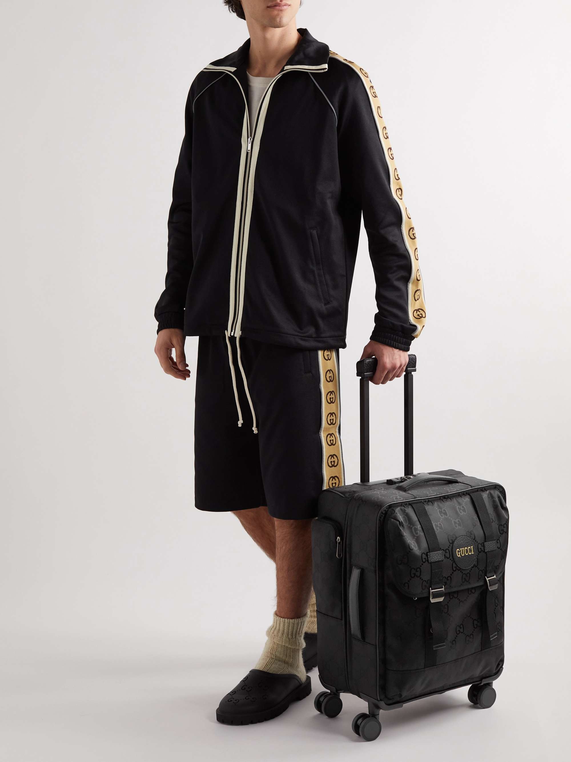 GUCCI Off the Grid Faux Leather-Trimmed Monogrammed ECONYL Canvas Carry-On  Suitcase | MR PORTER