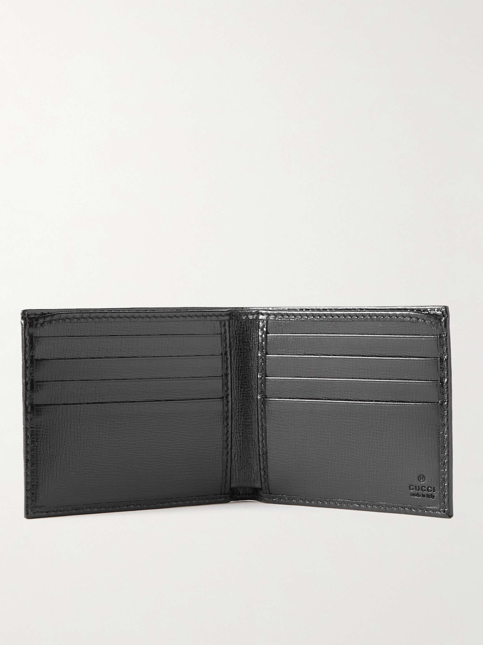 GUCCI Leather-Trimmed Monogrammed Supreme Coated-Canvas Billfold Wallet |  MR PORTER