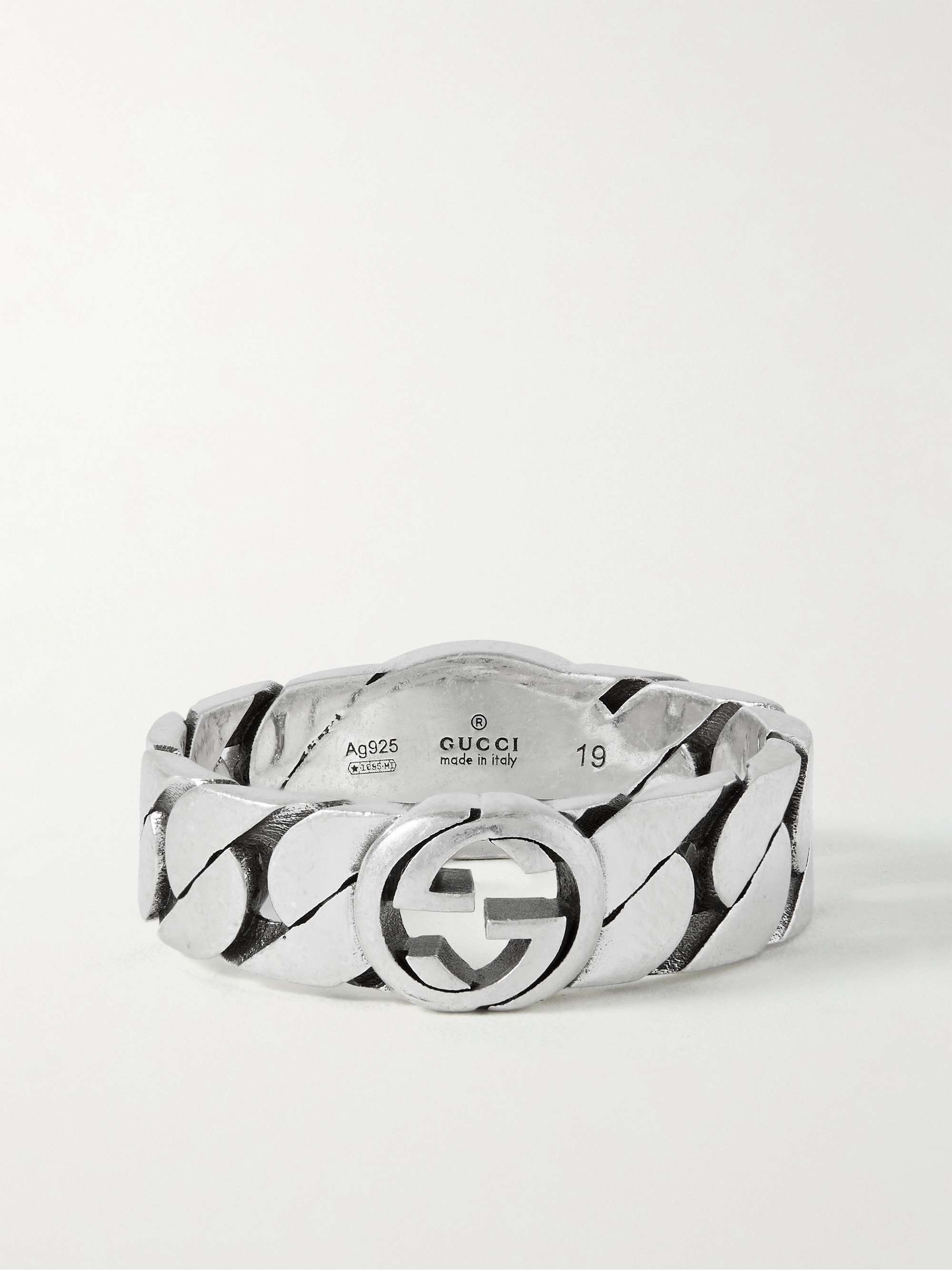 Silver Sterling Silver and Enamel Ring | GUCCI | MR PORTER