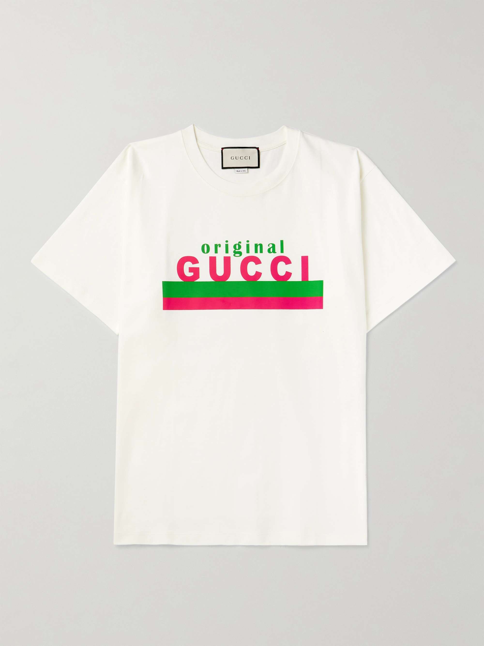 GUCCI Logo-Print Cotton-Jersey T-Shirt for Men | MR PORTER