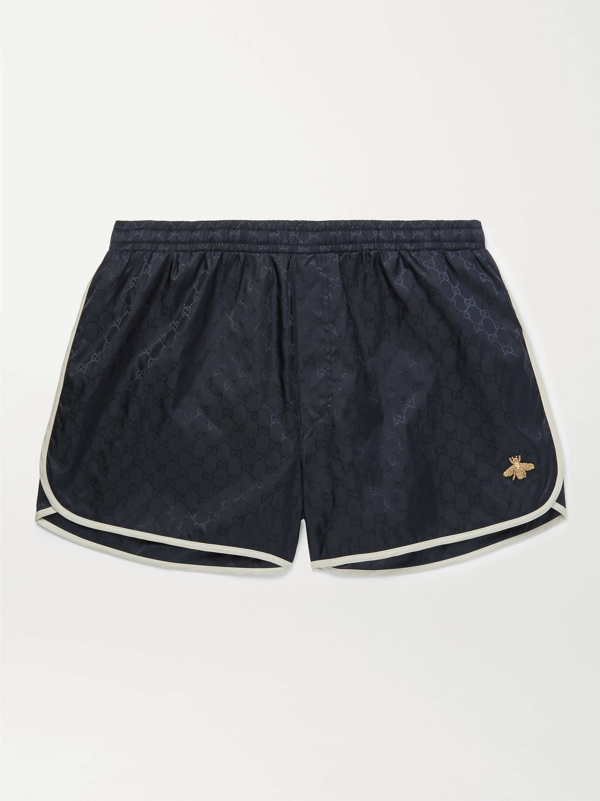 GUCCI Short-Length Embroidered Jacquard Swim Shorts for Men | MR PORTER
