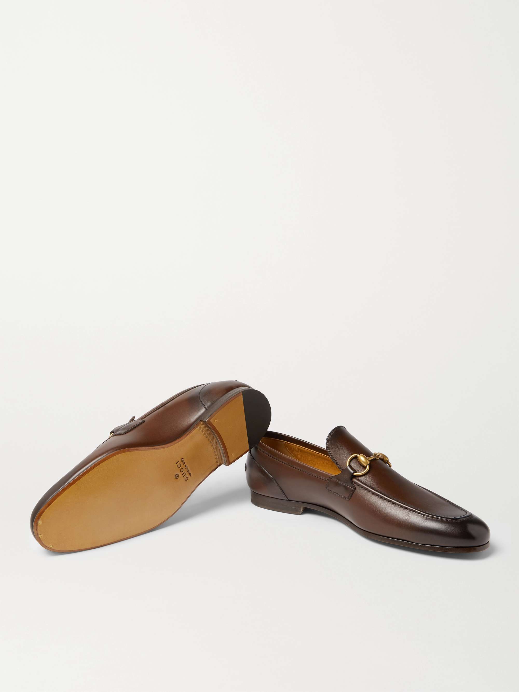 Jordaan Horsebit Burnished-Leather Loafers for Men PORTER