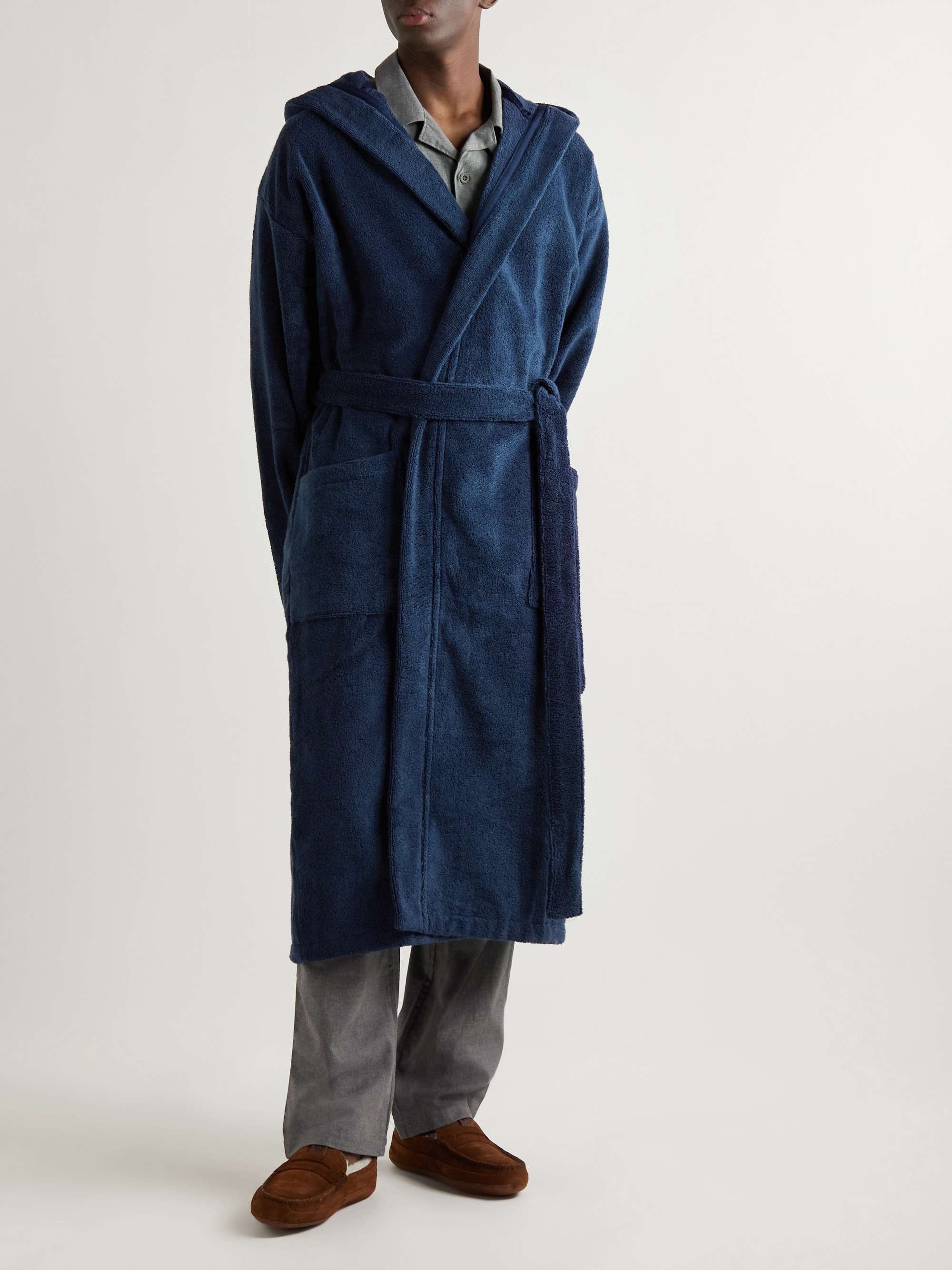 SCHIESSER Essentials Cotton-Terry Hooded Robe | MR PORTER