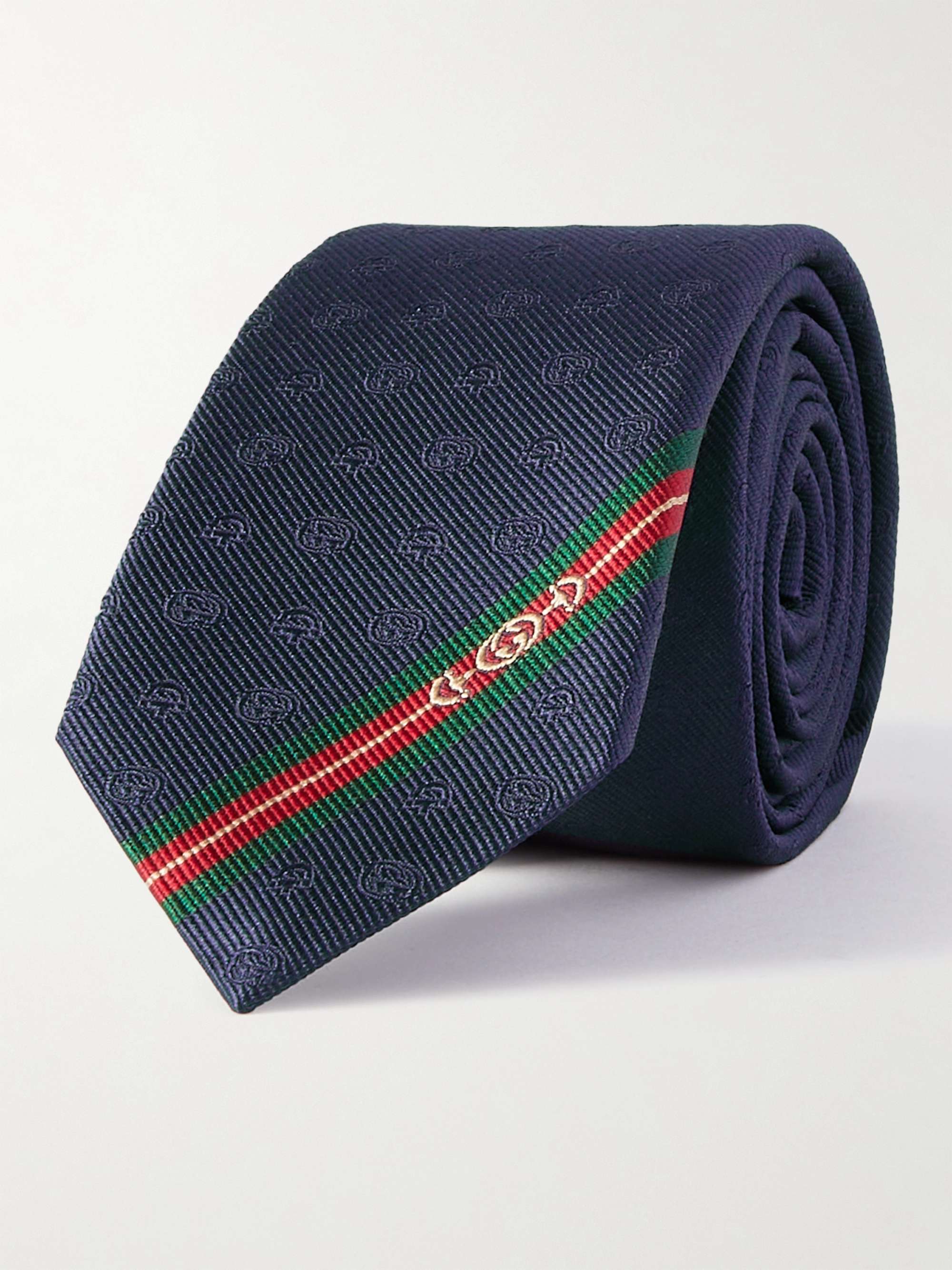 Blue 7cm Logo-Jacquard Silk Tie | GUCCI | MR PORTER