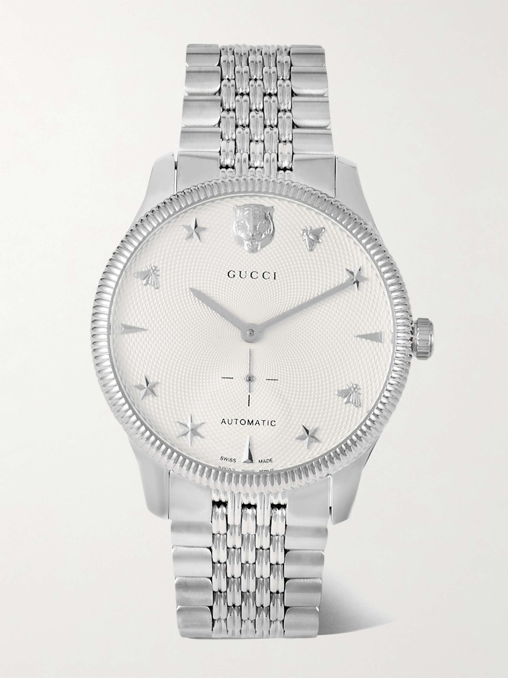 GUCCI G-Timeless Automatic 40mm Stainless Steel Watch for Men | MR PORTER