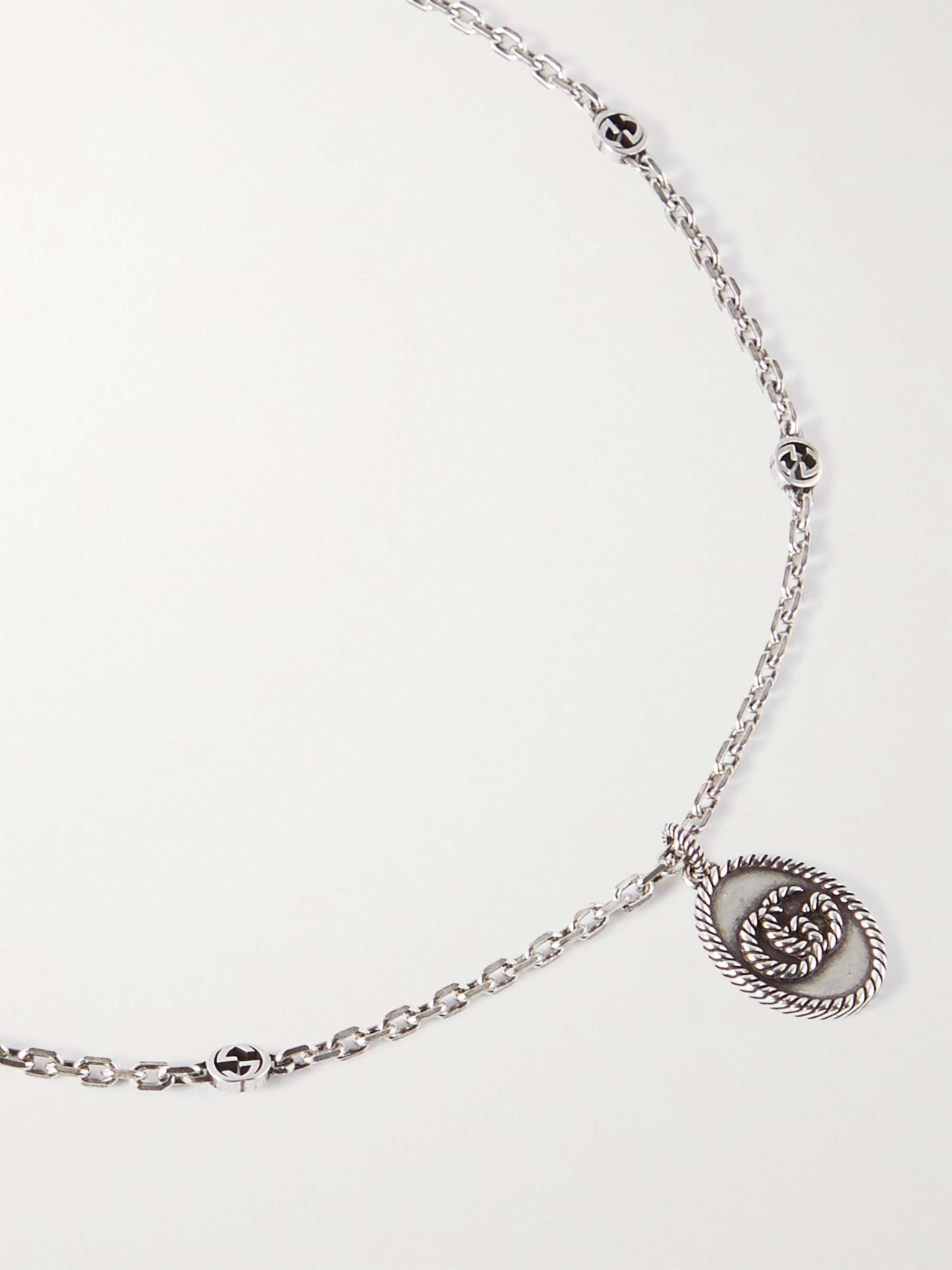 Burnished Sterling Silver Pendant Necklace