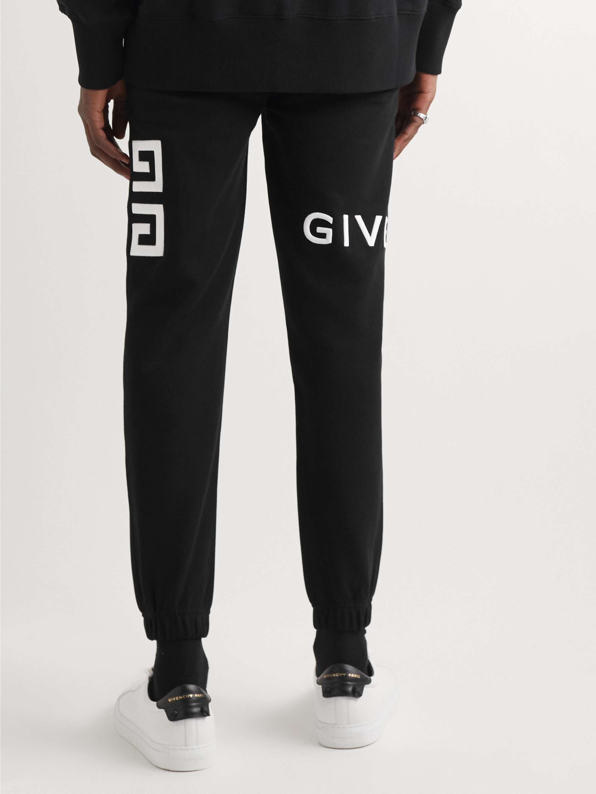 Pantaloni sportivi slim-fit in jersey di cotone con logo ricamato GIVENCHY  da uomo | MR PORTER
