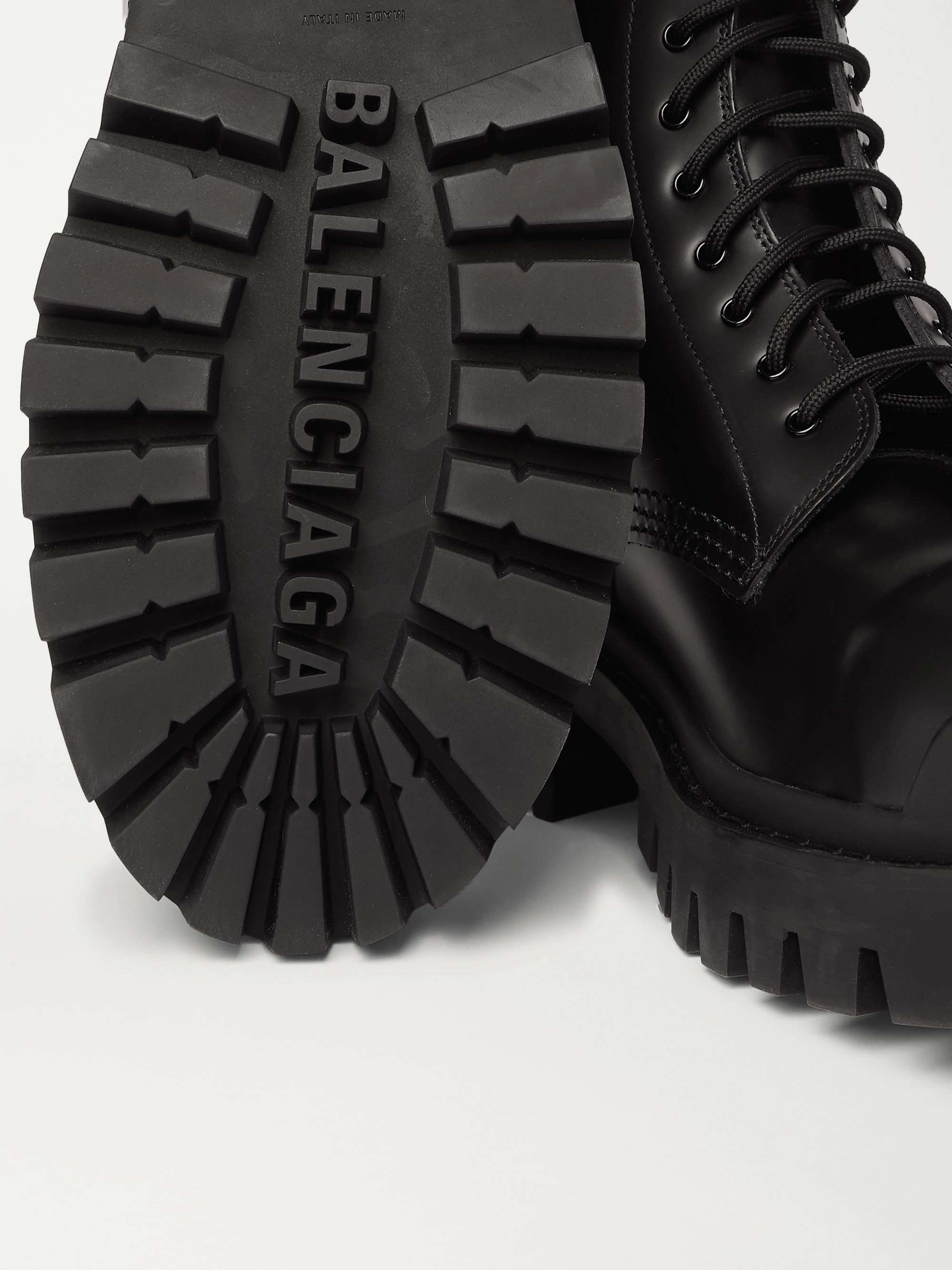 Black Leather Boots | BALENCIAGA | MR PORTER